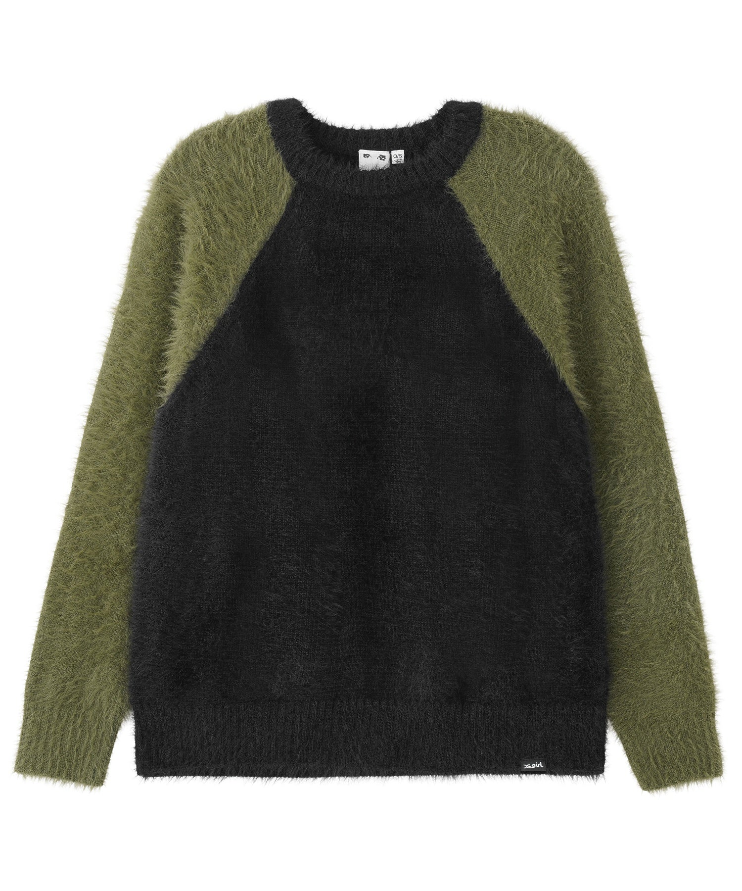 SHAGGY KNIT RAGLAN SLEEVE TOP