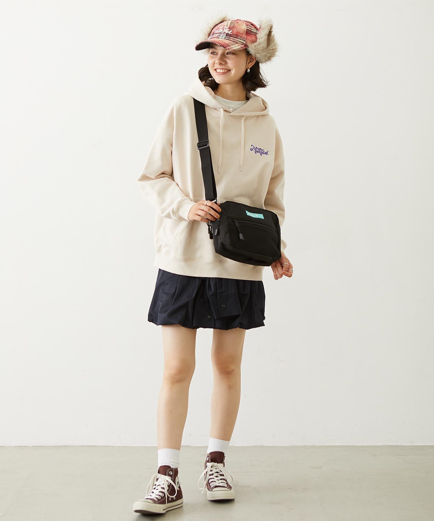 LEOPARD PRINT CHERRY PATCH SWEAT HOODIE