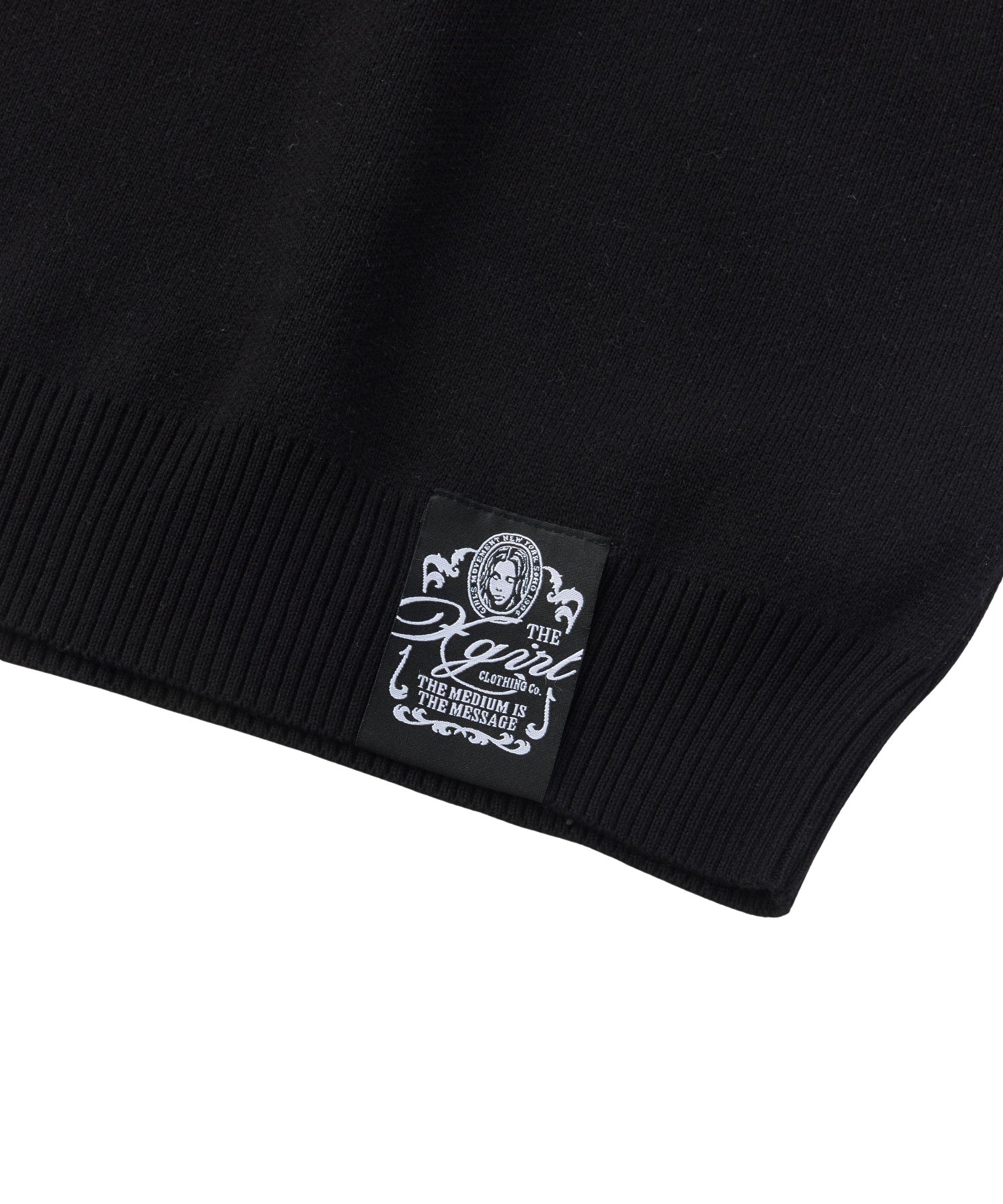 SCRIPT LOGO JACQUARD KNIT TOP