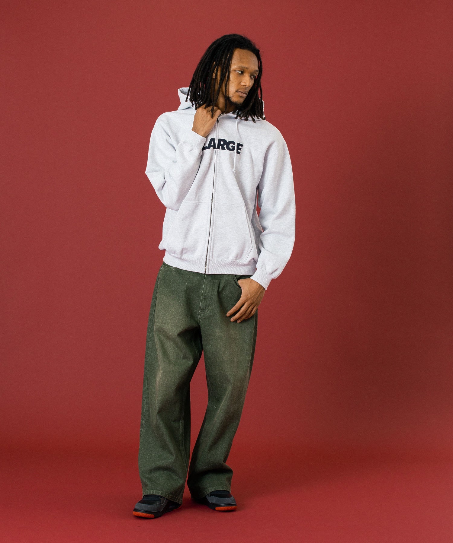 STANDARD LOGO ZIP UP HOODED SWEATSHIRT