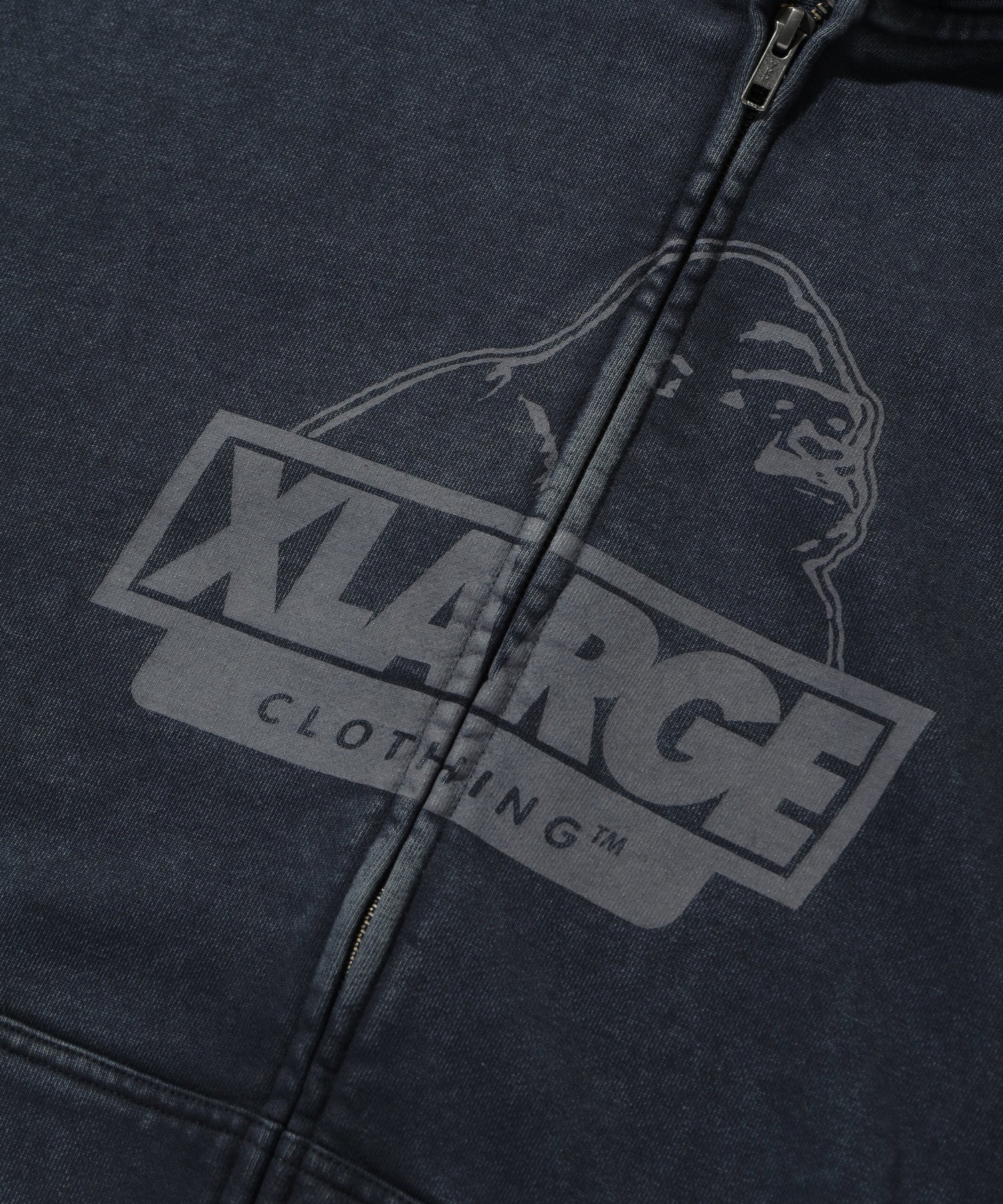 WASHED SLANTED OG ZIP HOODED SWEATSHIRT