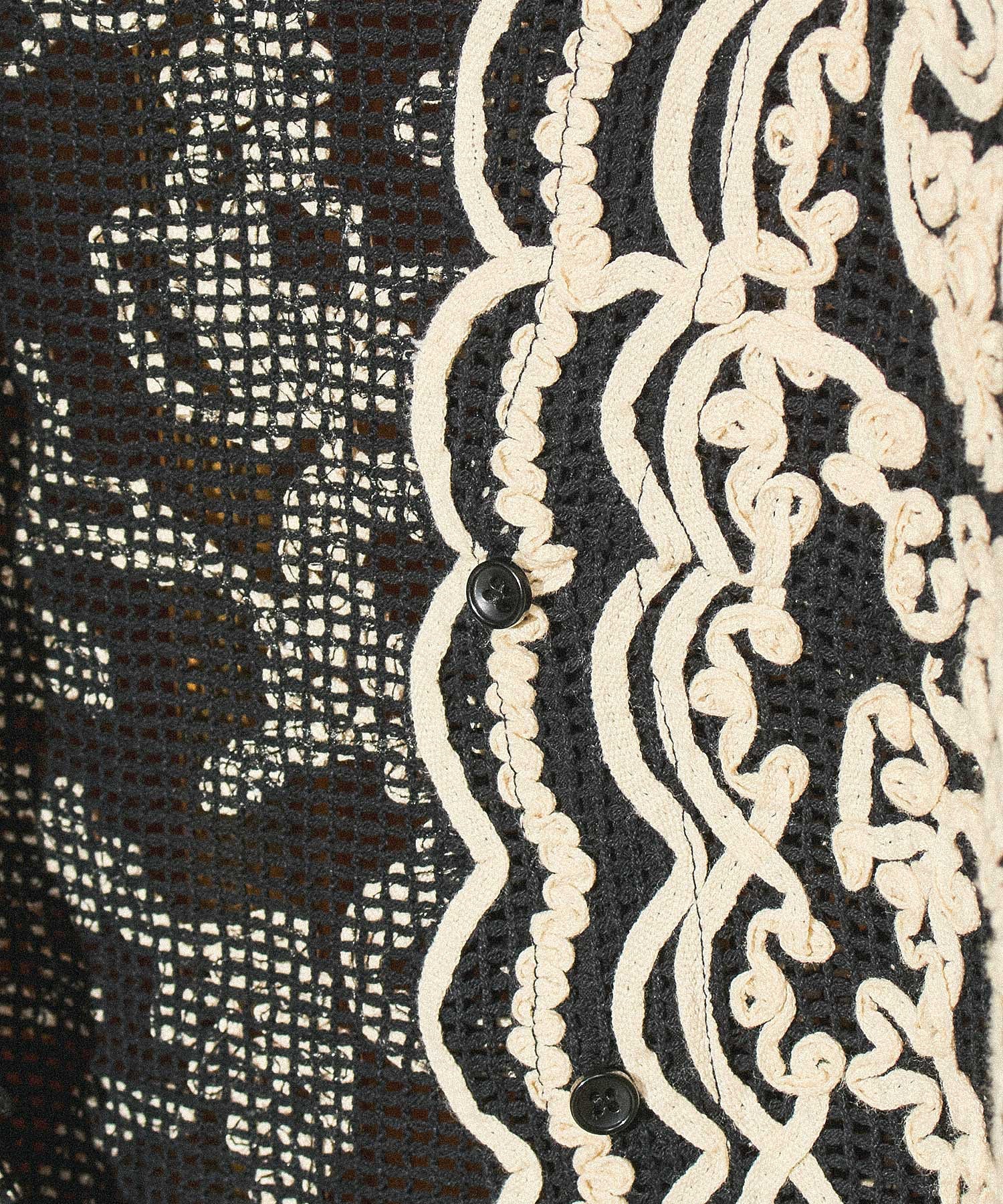 mag.by c/EMBROIDERY MESH SHIRT