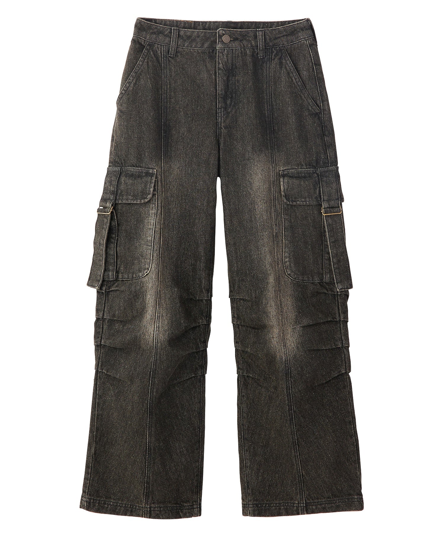 LOW RISE CARGO POCKET DENIM PANTS