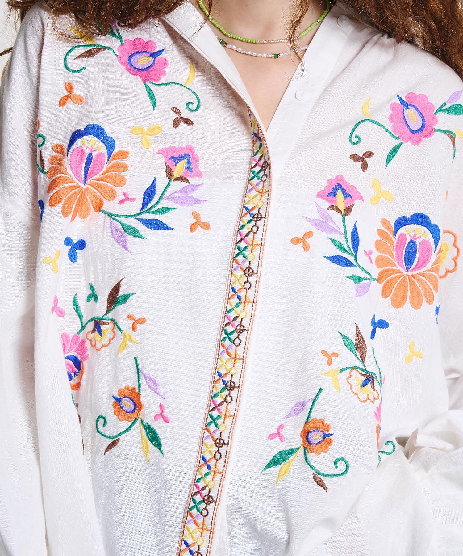 HLAADA for ROSEBUD/EMBROIDERY LONG SLEEVE SHIRT