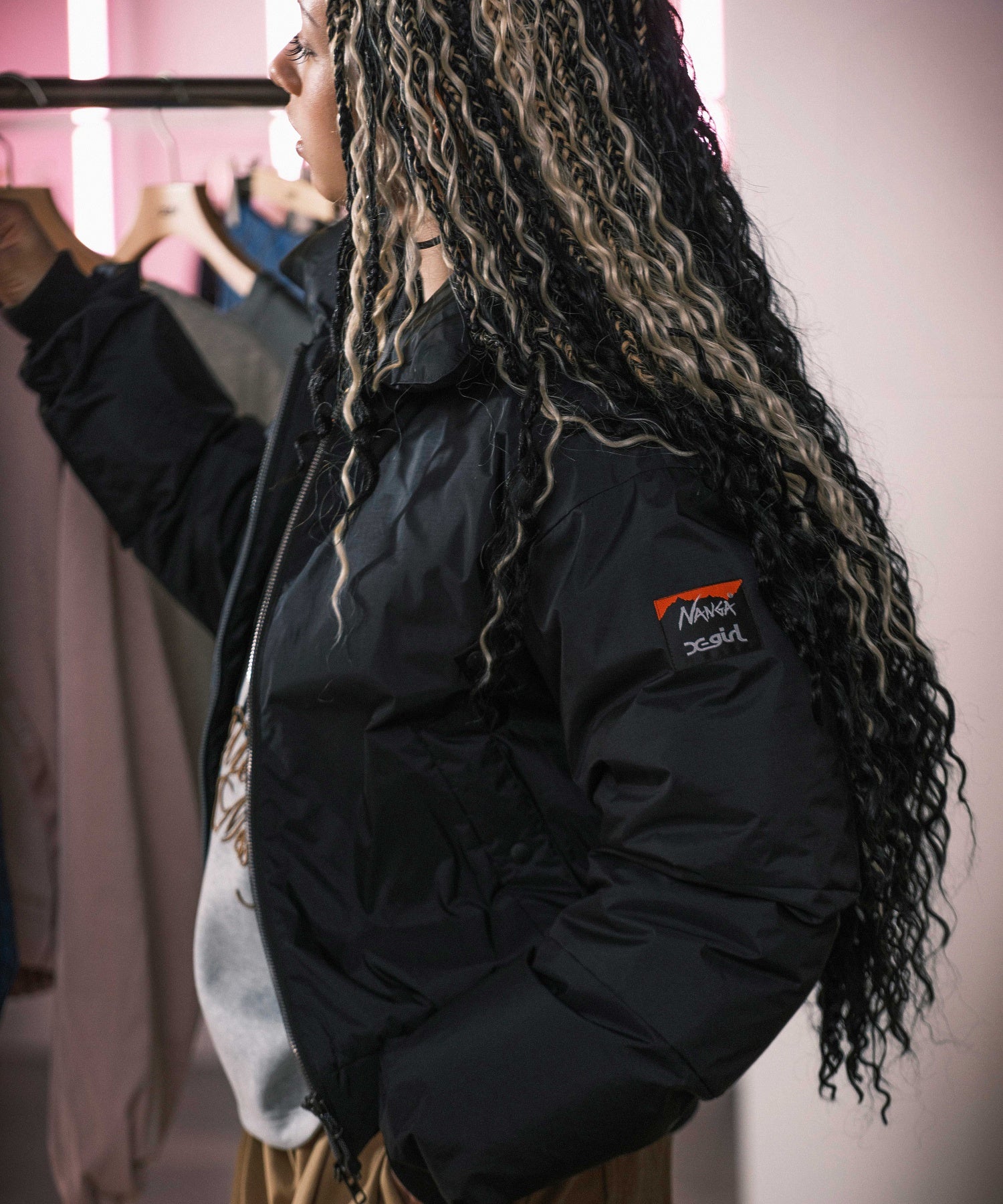 X-girl x NANGA PUFFER JACKET