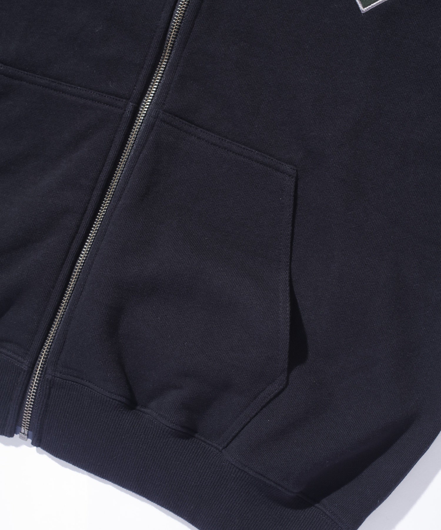 CAMO PATCH ZIP UP HOODED SWEATSHIRT