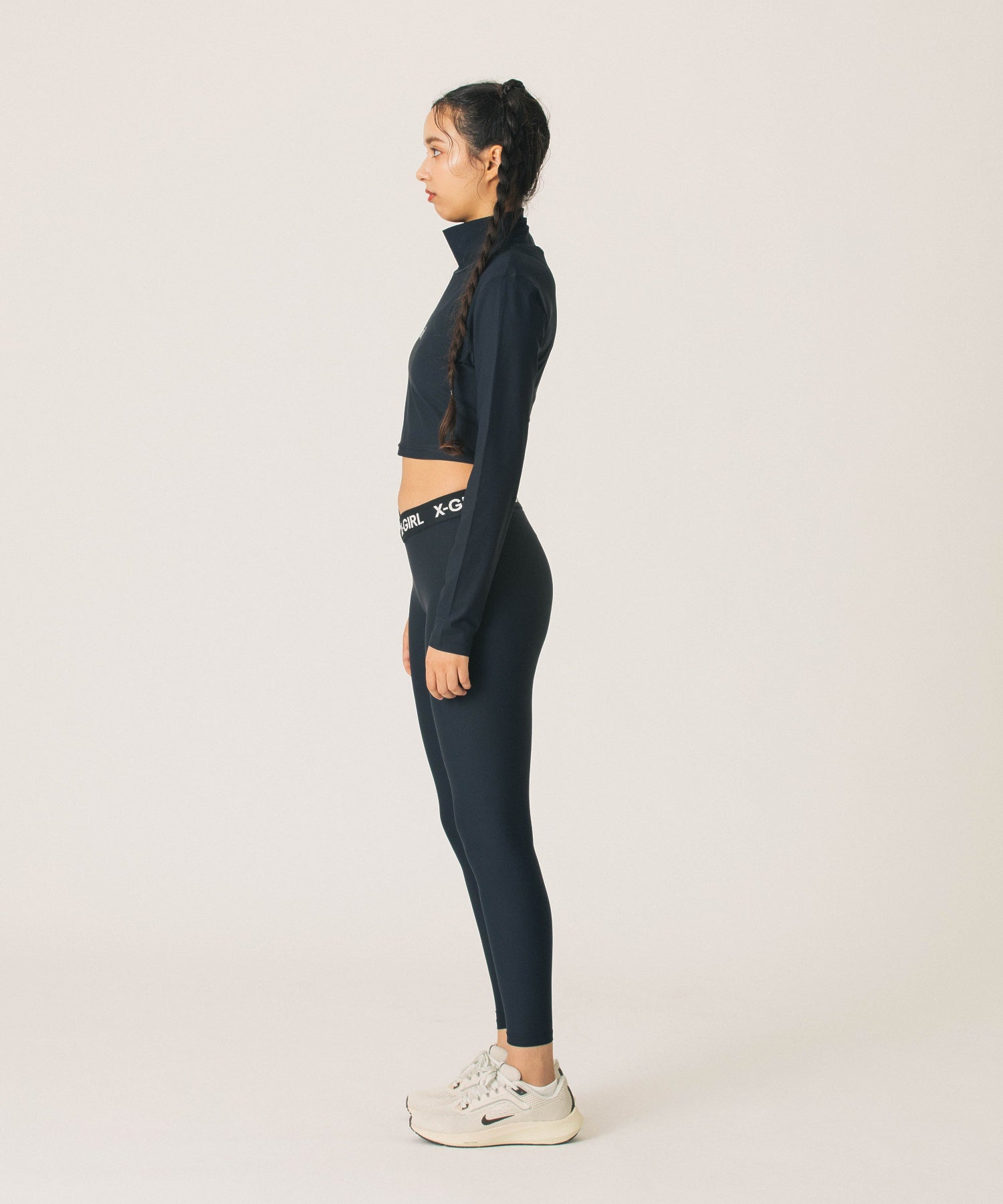 HIGH NECK SHORT LS TOP