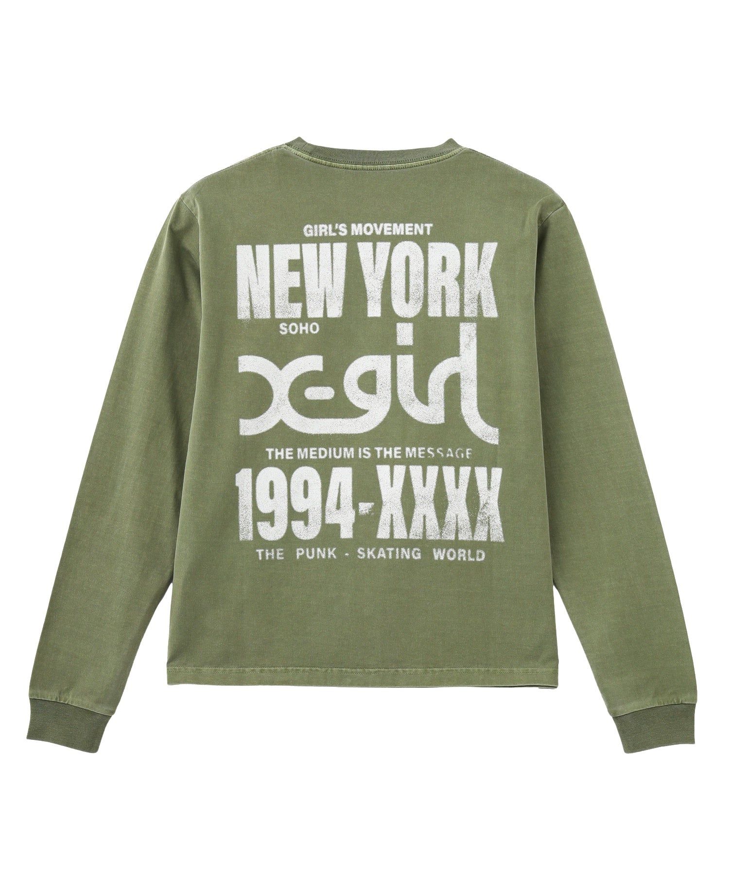 PIGMENT DYED BIG SPRAY LOGO L/S TEE