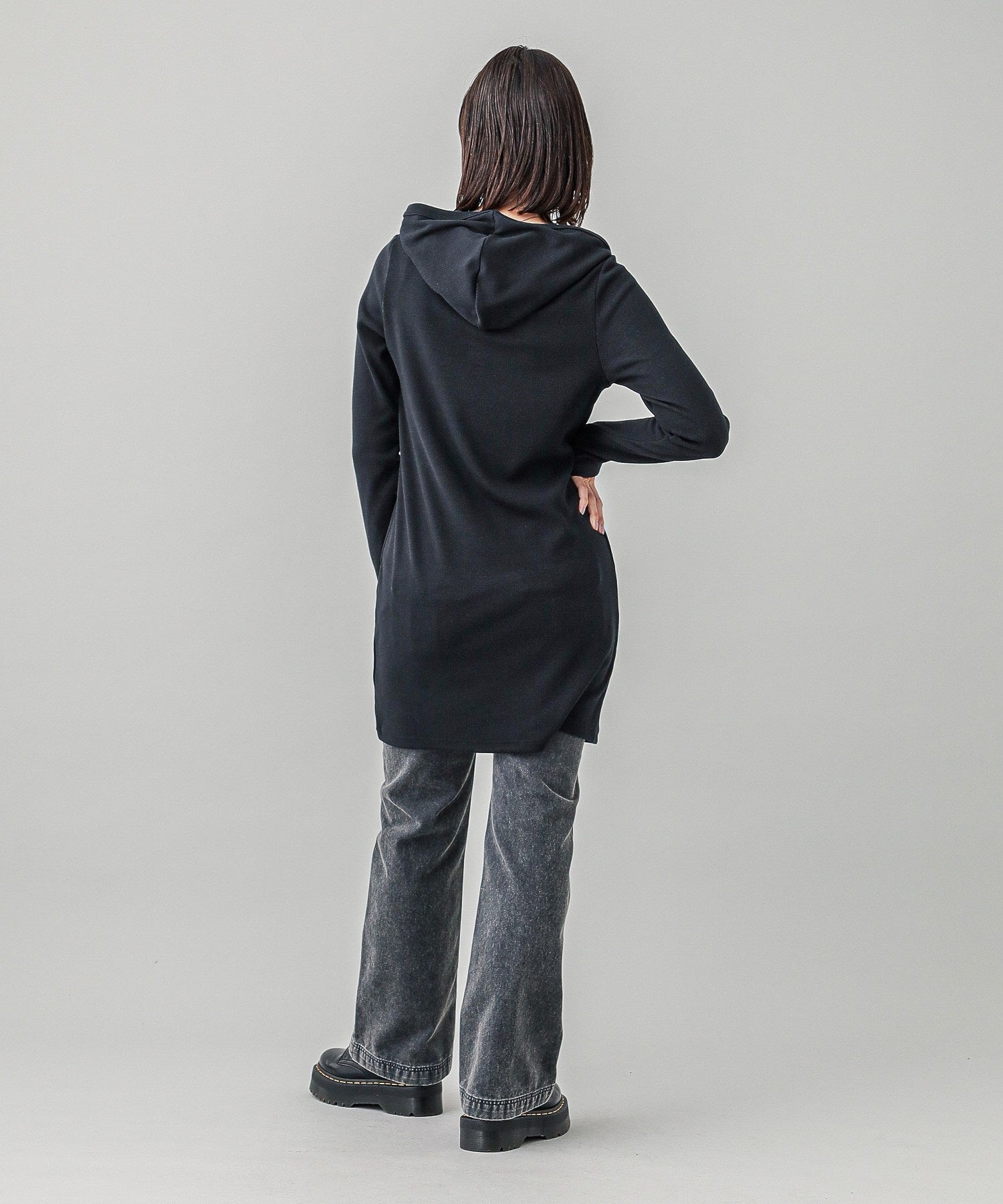 RIB HOODIE DRESS