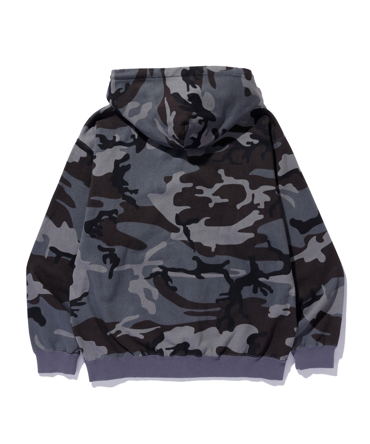 CAMO ZIP UP HOODED SWEATSHIRT