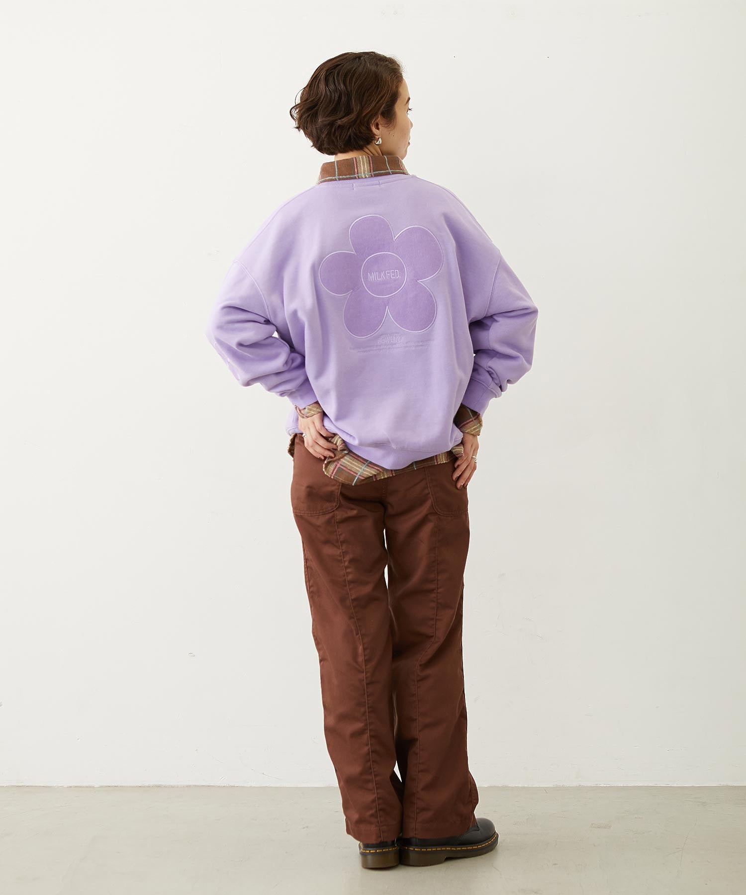 FLOWER ELBOW PATCH SWEAT TOP