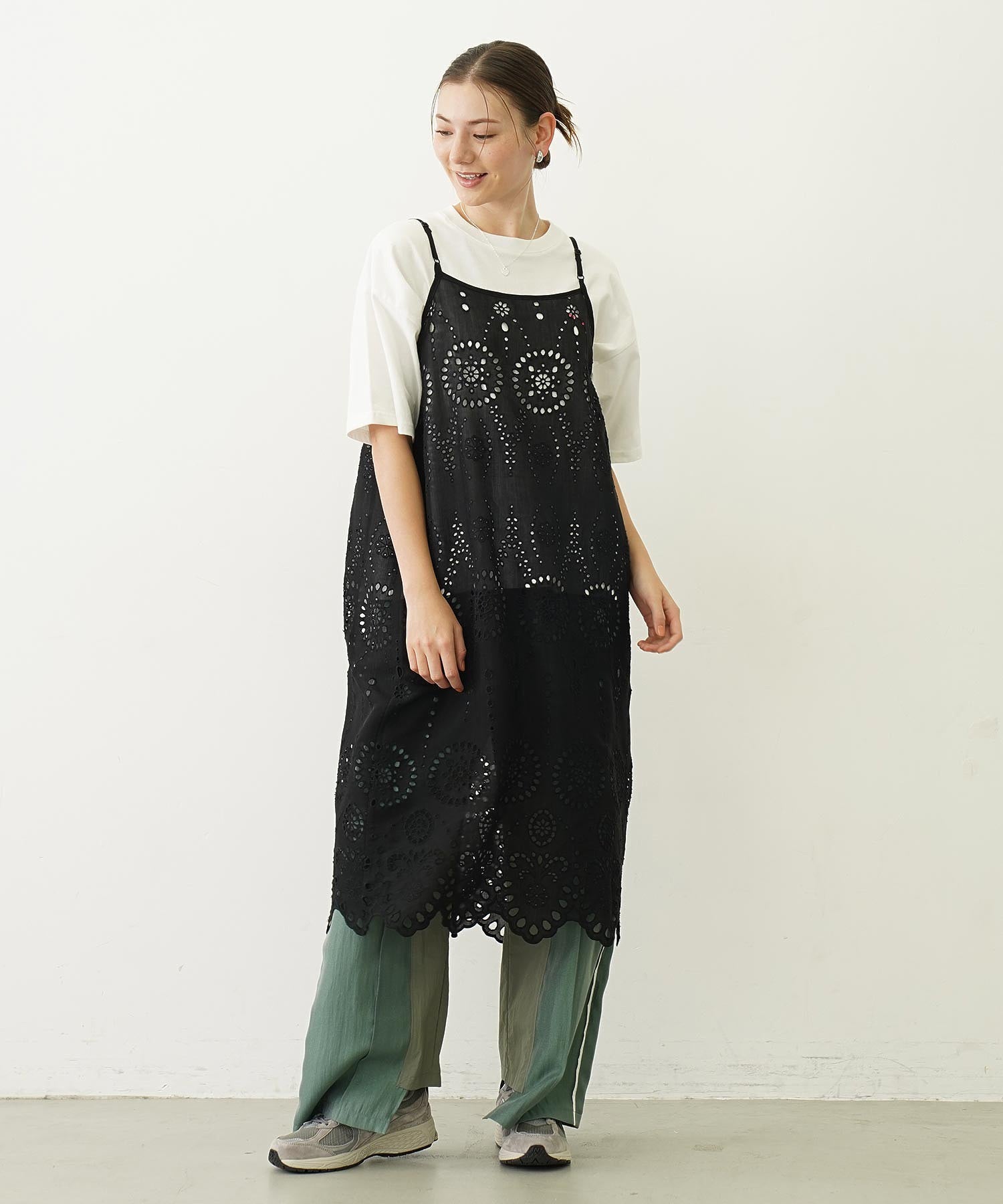 CUTWORK CAMISOLE DRESS