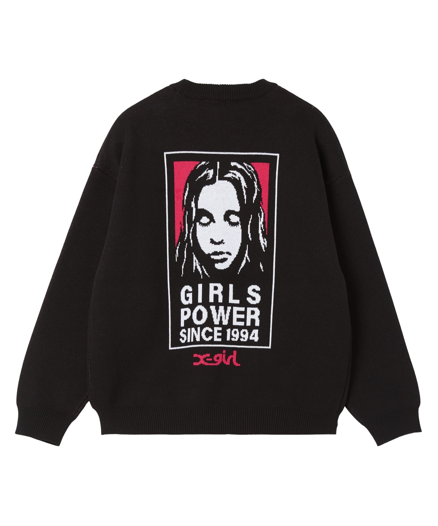BOX LOGO AND FACE JACQUARD KNIT TOP