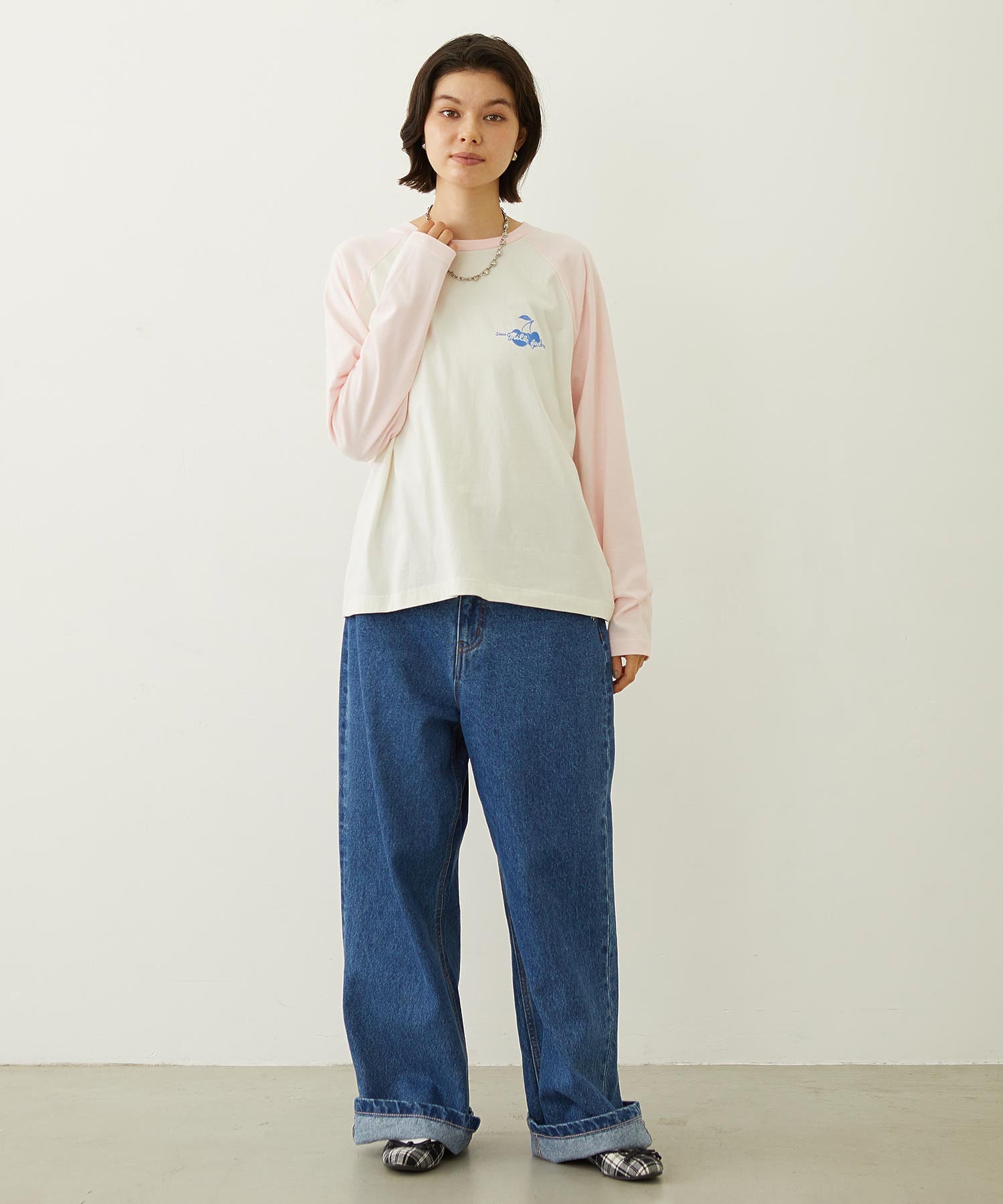 CHERRY FLOCK PRINT B/B TEE