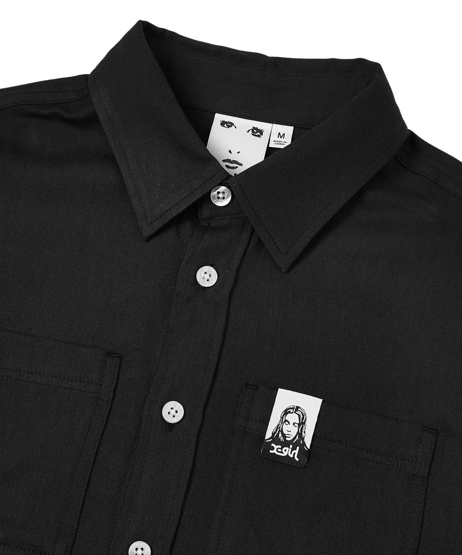 FACE LABEL L/S COMPACT SHIRT