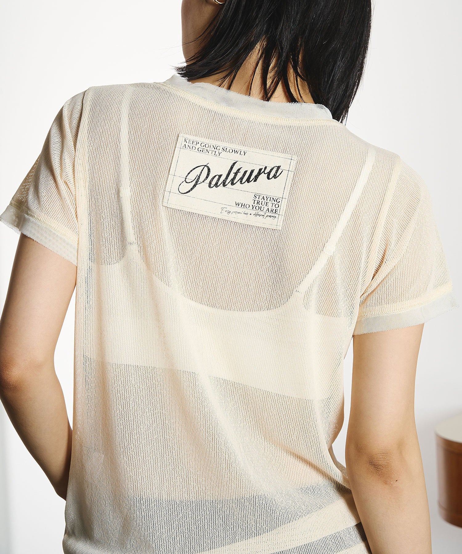 OKIRAKU×ROSEBUD/MESH TEE