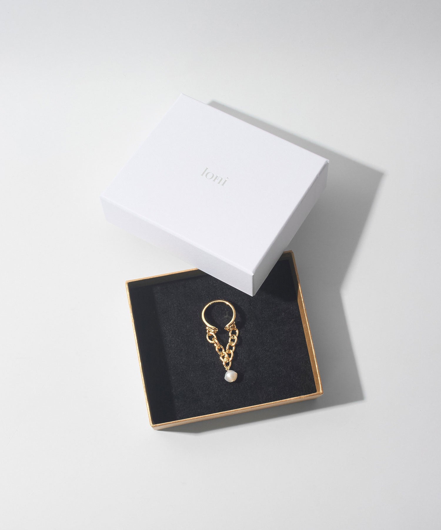 loni/IVY PEARL CHAIN RING