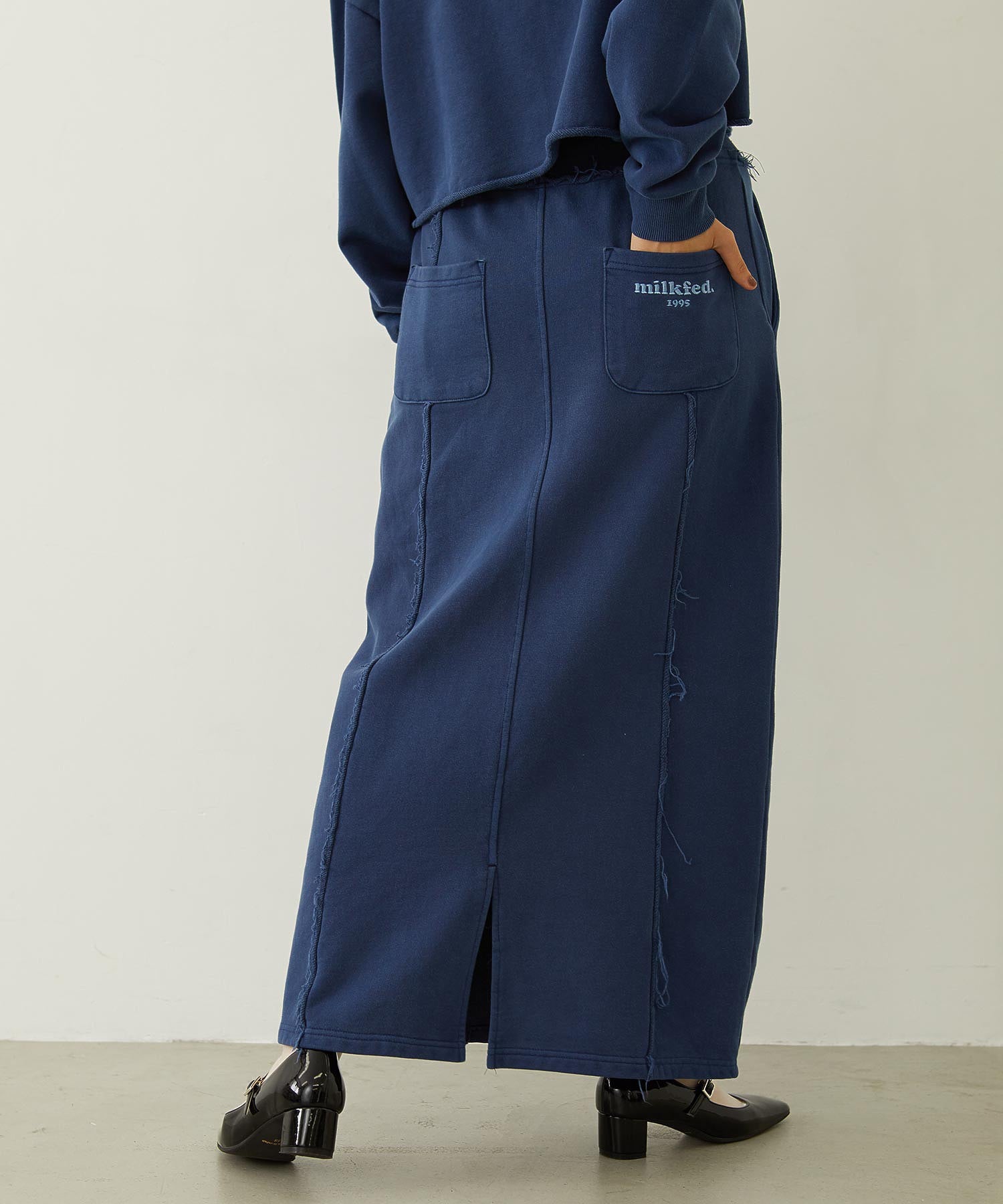 FADED SWEAT LONG SKIRT