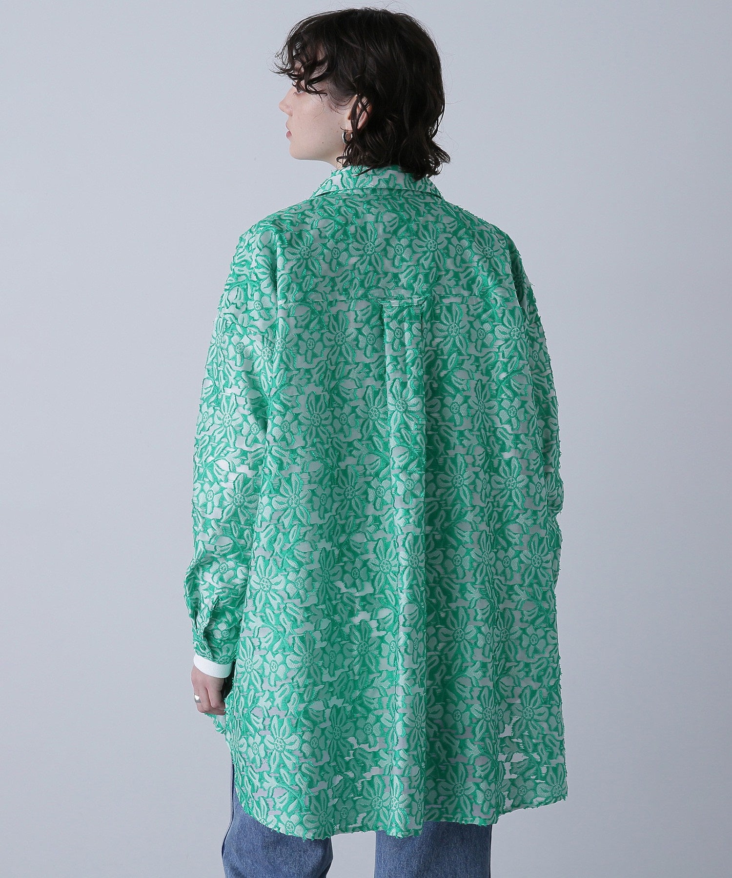 GENE HEAVENS/フラワーシアードビー ワークポケットビッグシャツ