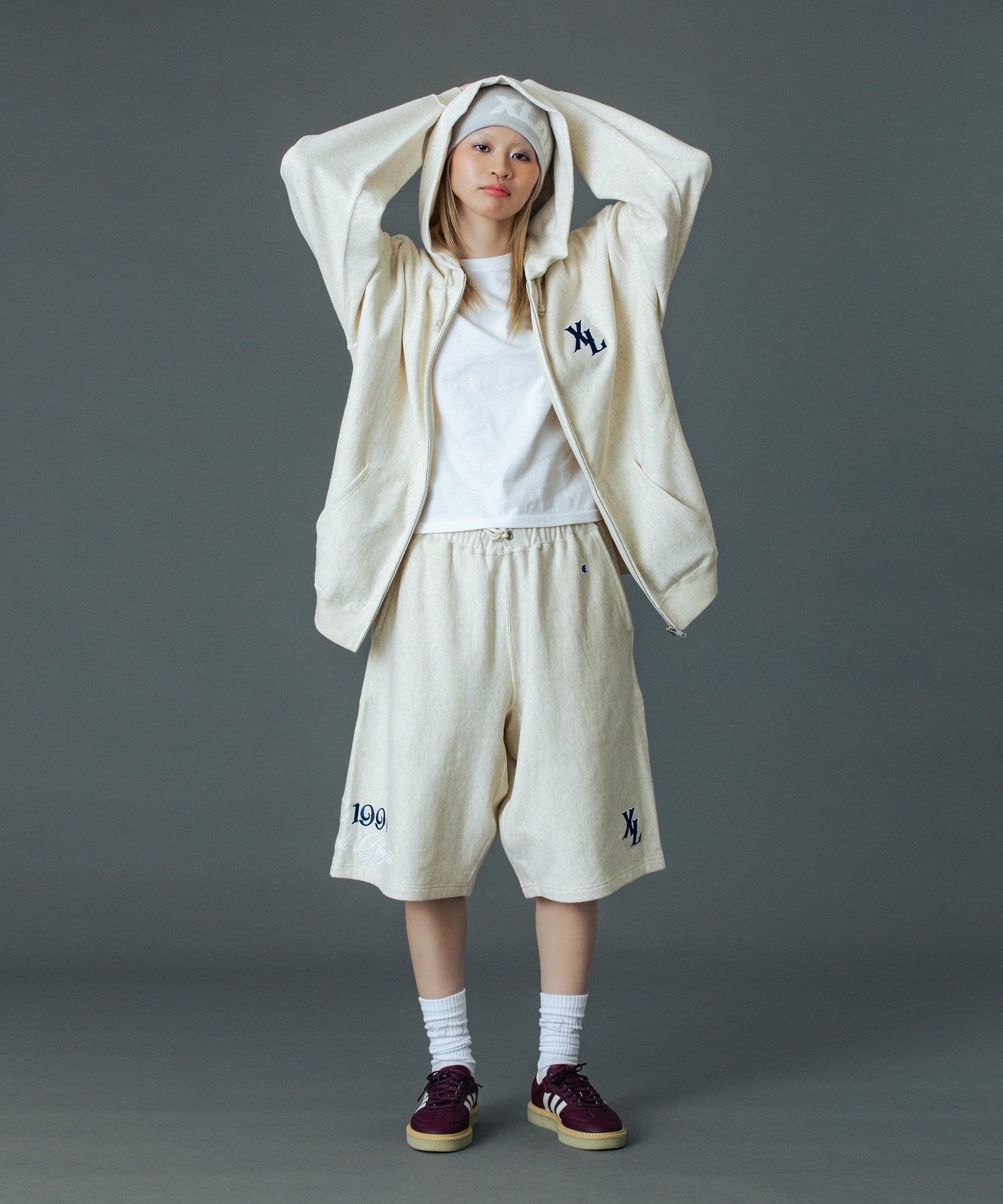 XLARGE×Champion ZIP UP HOODED SWEATSHIRT
