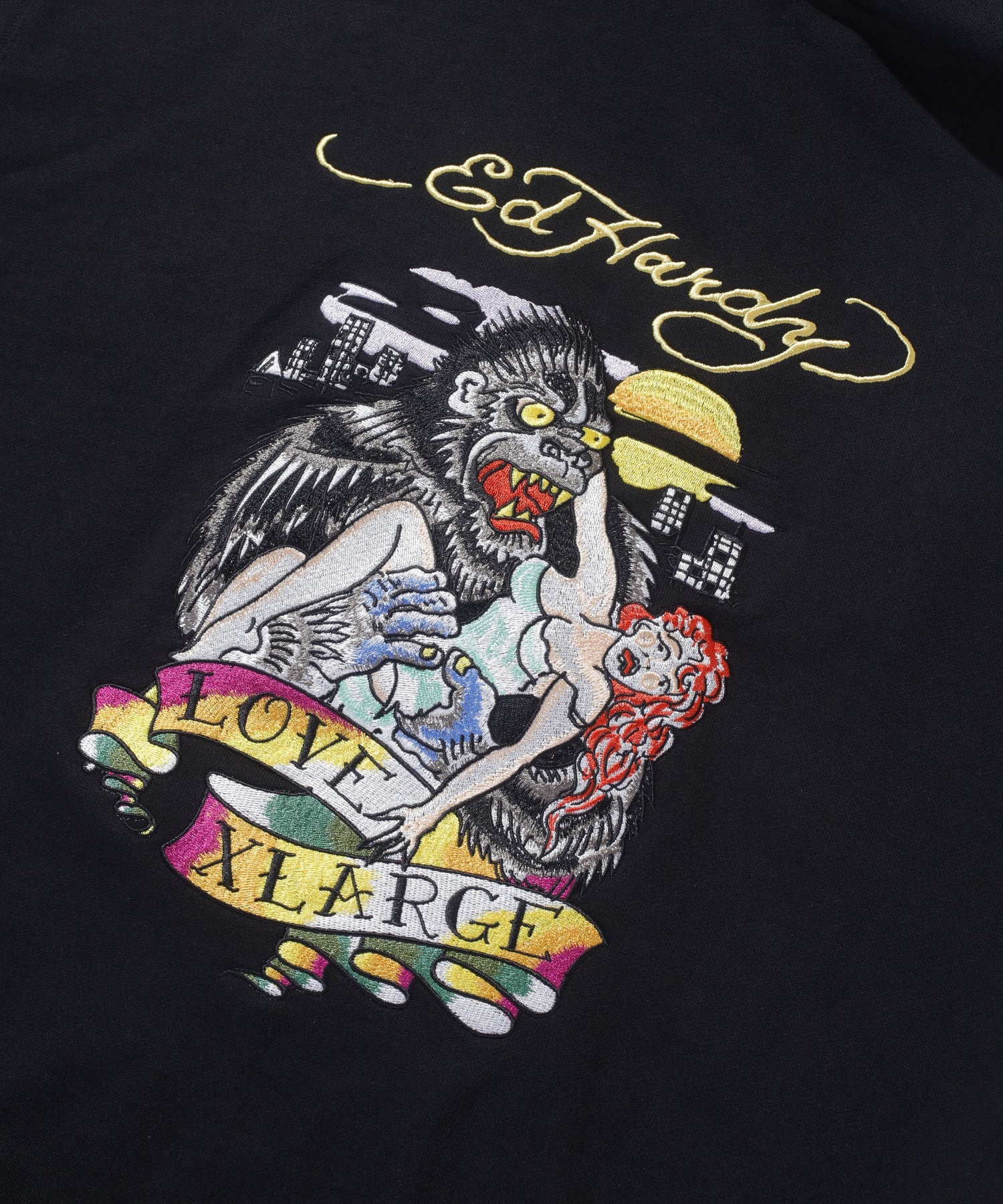 XLARGE×ED HARDY ZIP HOODED SWEATSHIRT