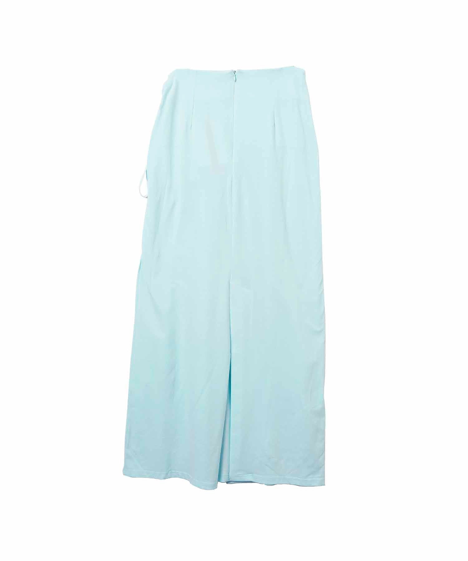 THE OPEN PRODUCT /ザオープンプロダクト/ RUCHED WRAP MAXI SKIRT GTO221SK002