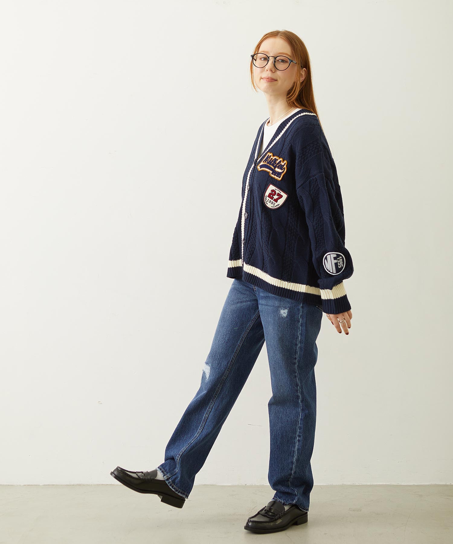 CRICKET KNIT PATCH CARDIGAN