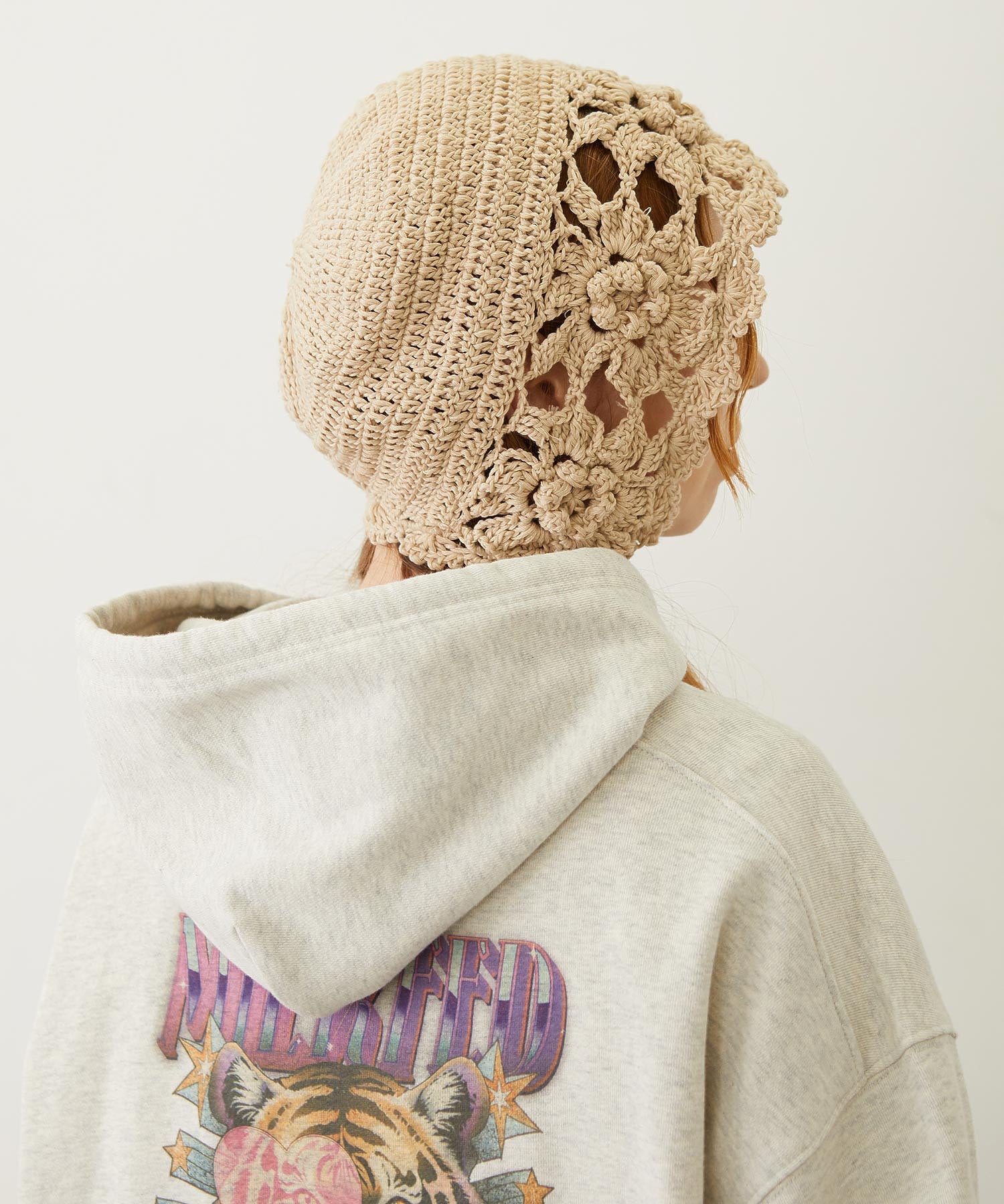 FLOWER KNIT BONNET