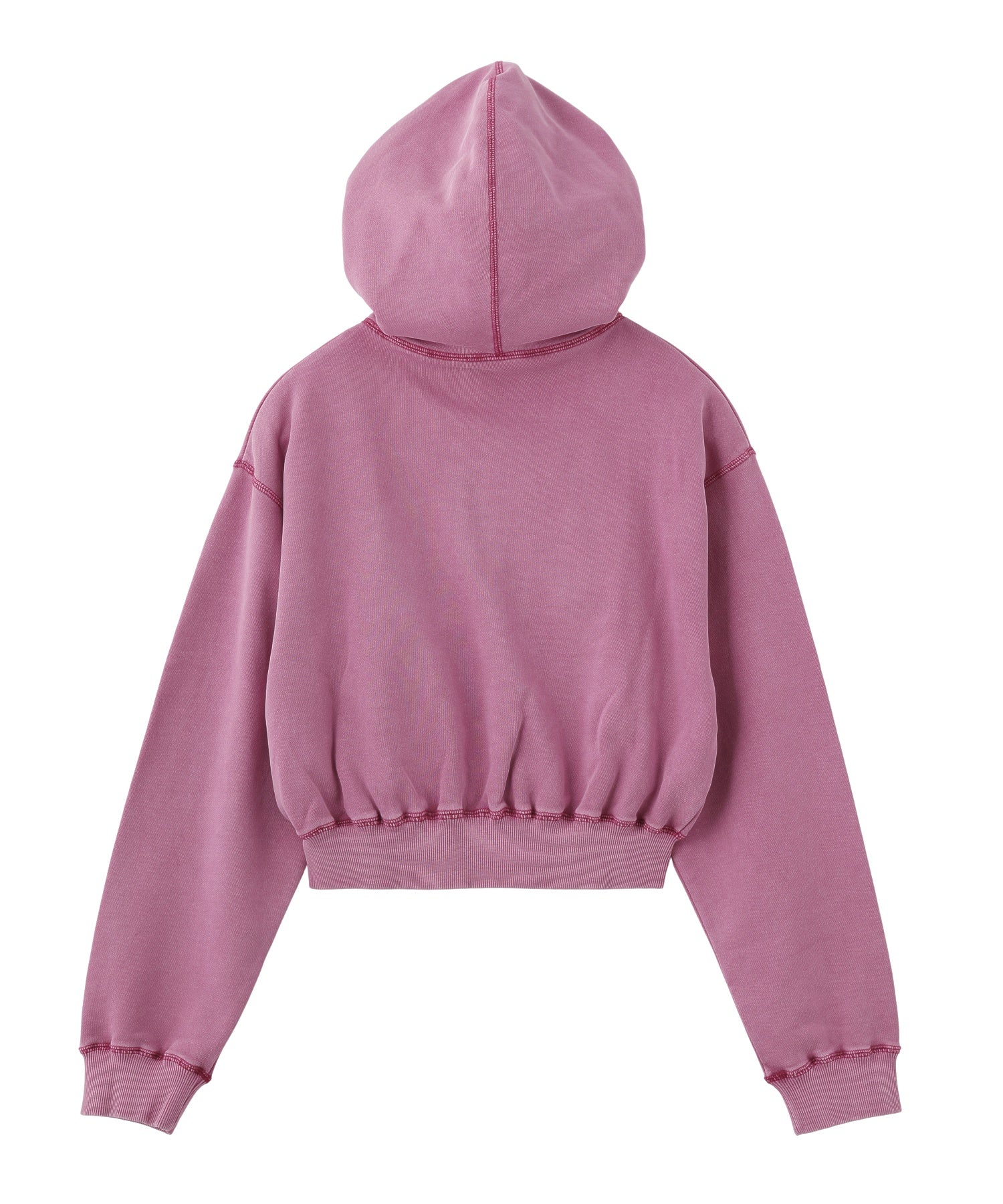 PIGMENT DYED SCRIPT LOGO COMPACT ZIP UP SWEAT HOODIE