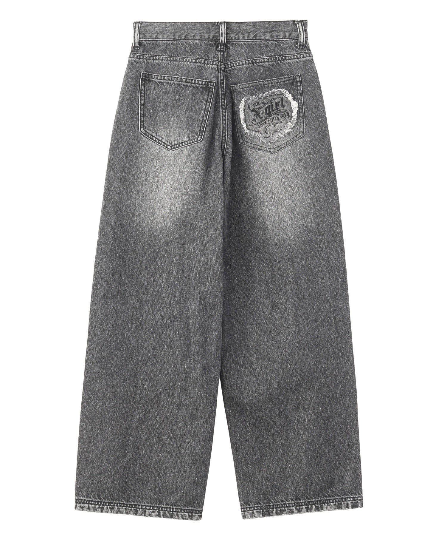 LOGO POCKET LOOSE DENIM PANTS