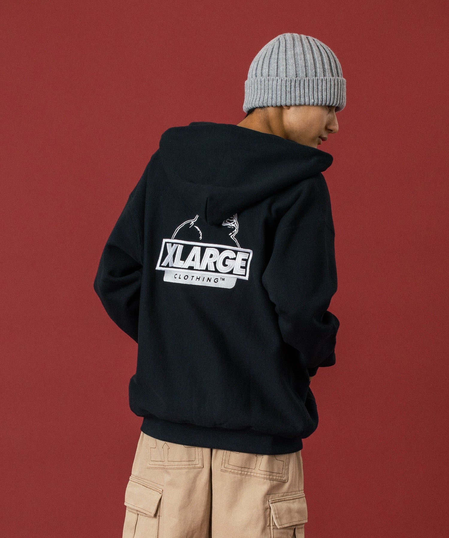XLARGE×Champion REVERSE WEAVE ZIP UP HOODED SWEATSHIRT
