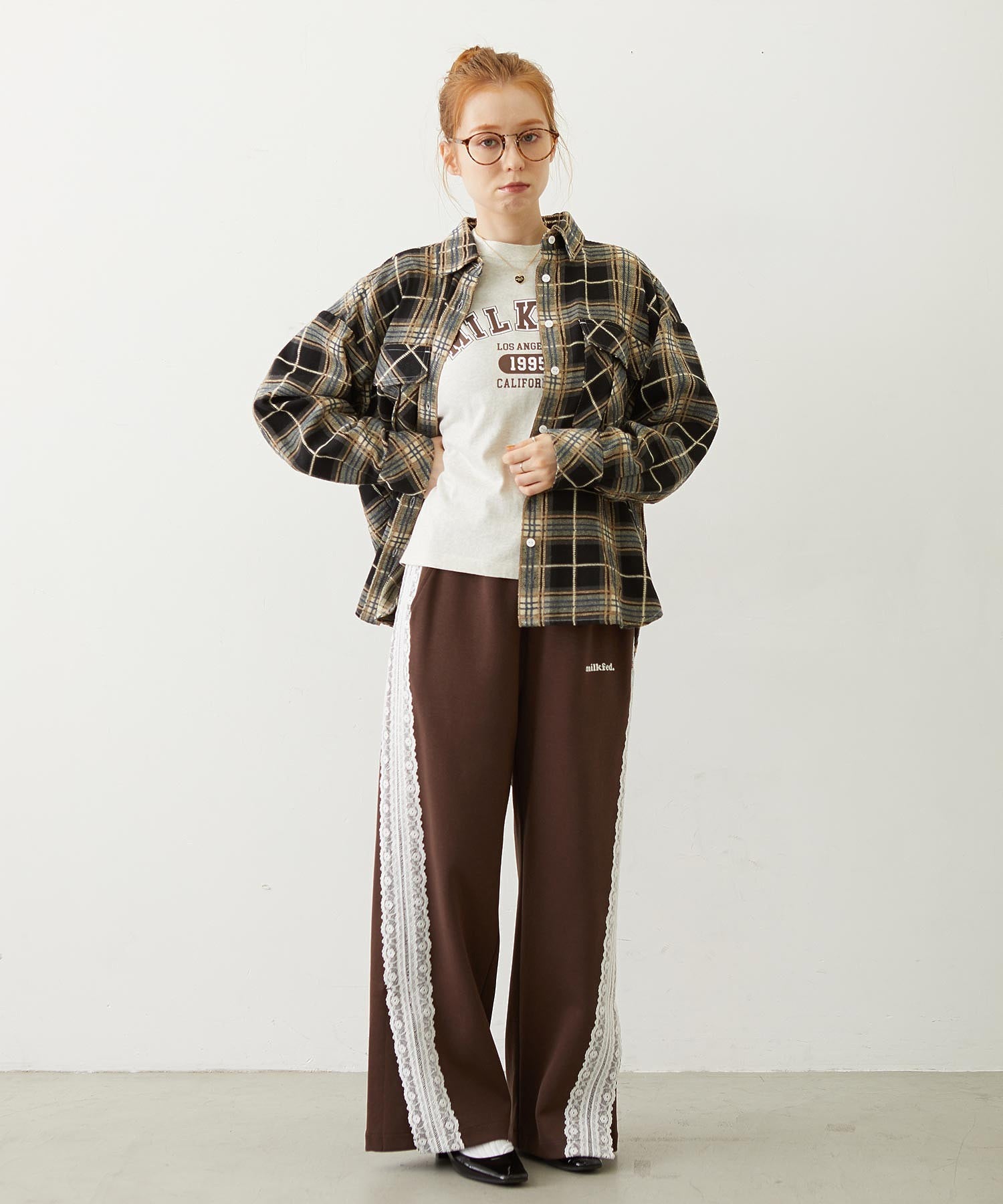 LOGO PLAID SHIRT