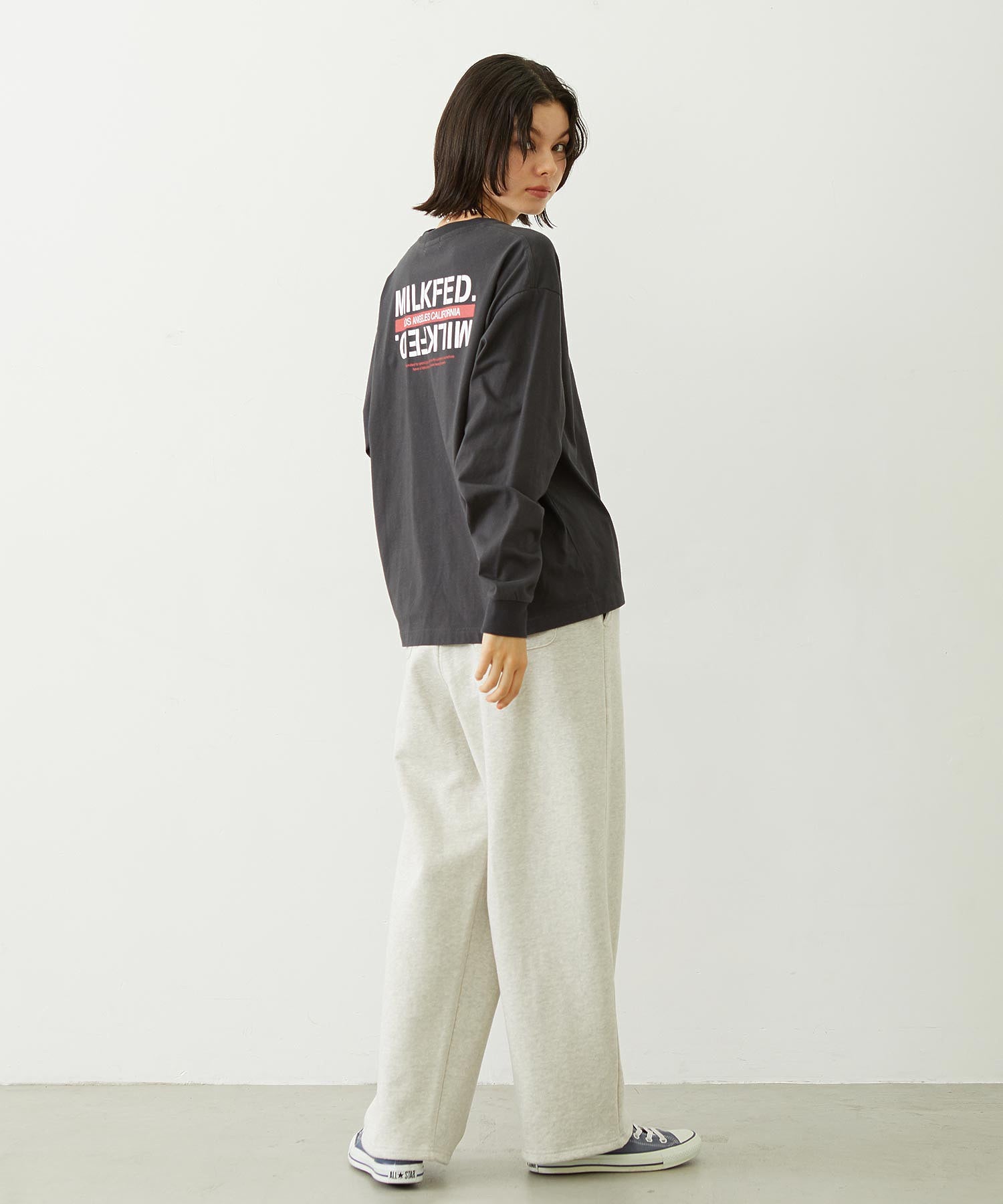 STENCIL CENTER LINE LOGO WIDE L/S TEE