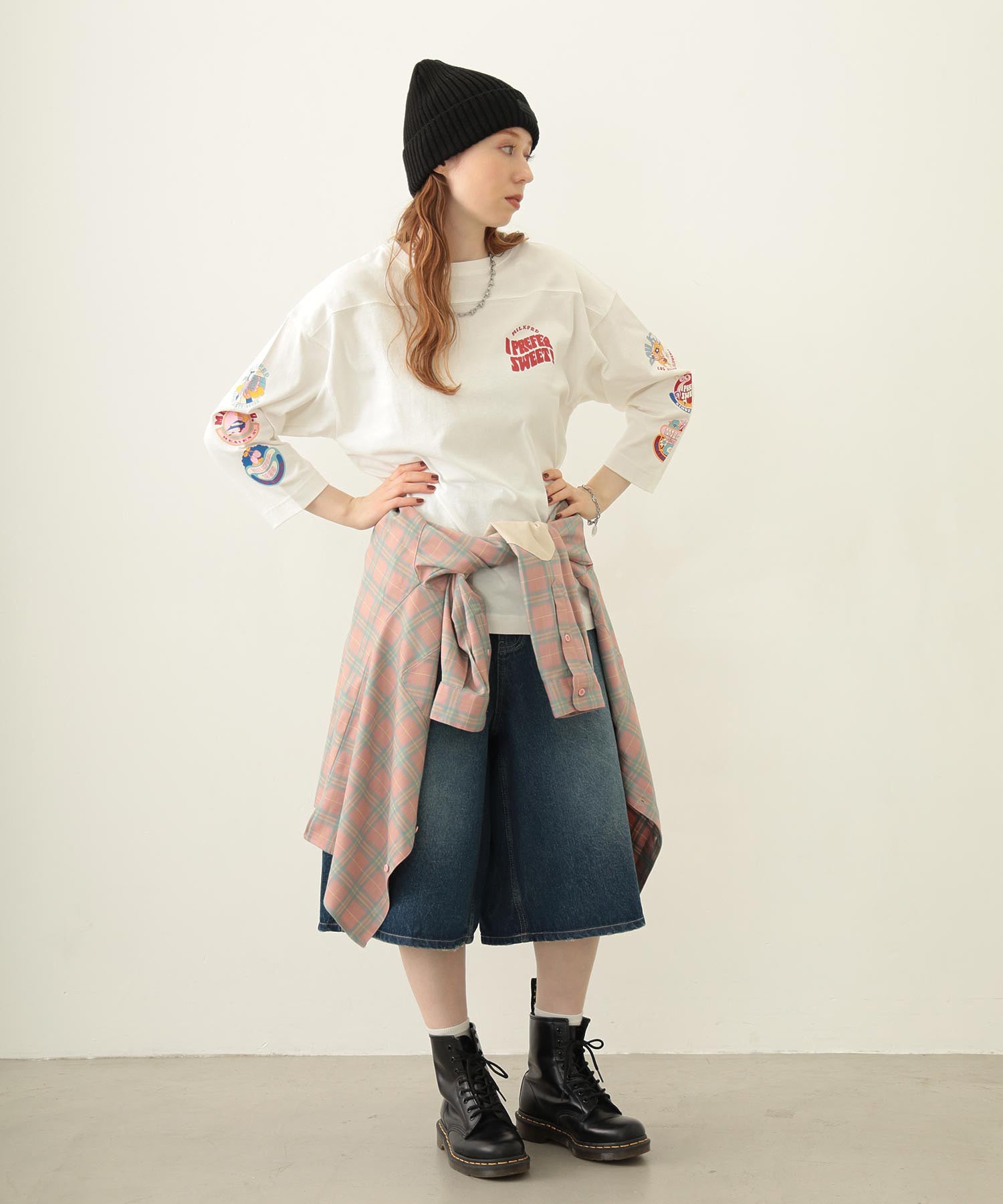 70S LOGO THREE QUARTER SLEEVE TOP