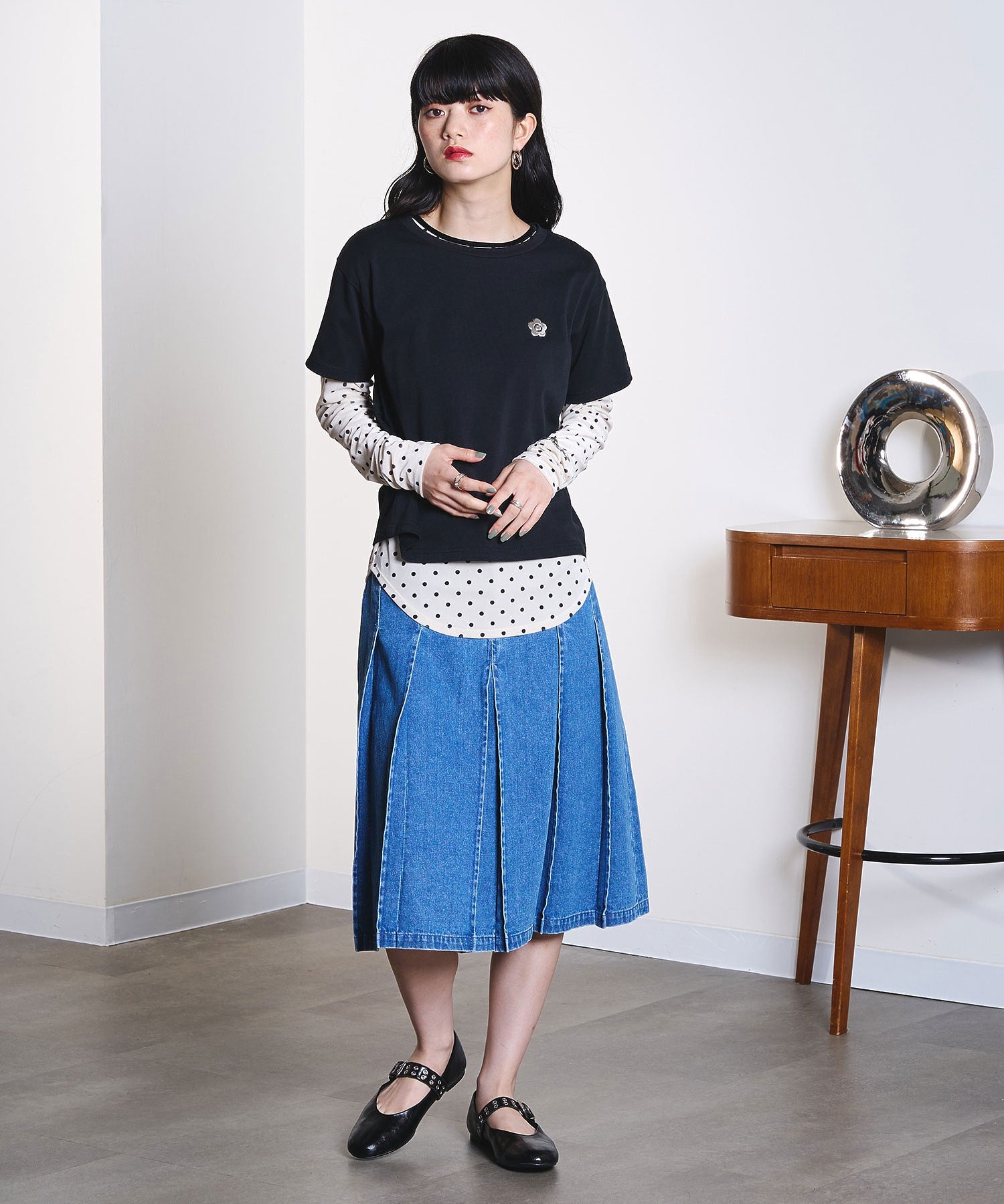 model:163cm 着用サイズ:M