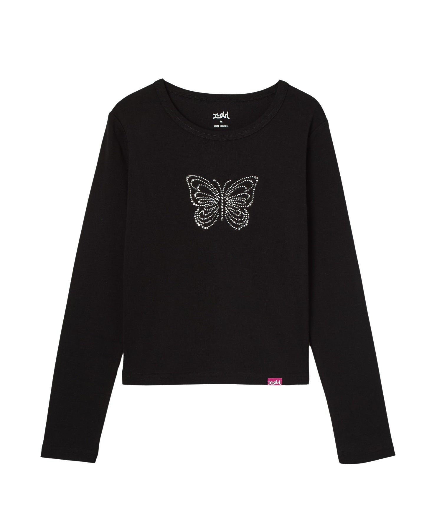 RHINESTONE BUTTERFLY L/S BABY TEE