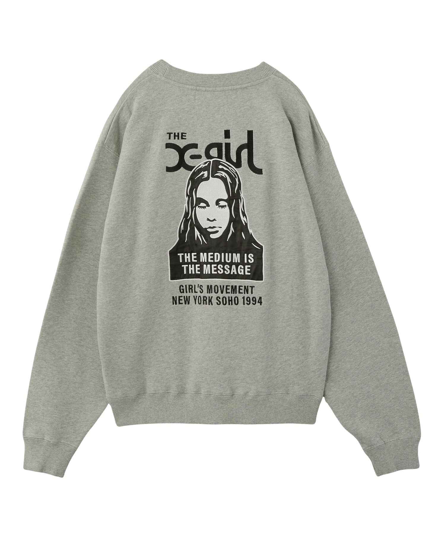 FACE PATCH AND LOGO CREWNECK SWEAT TOP