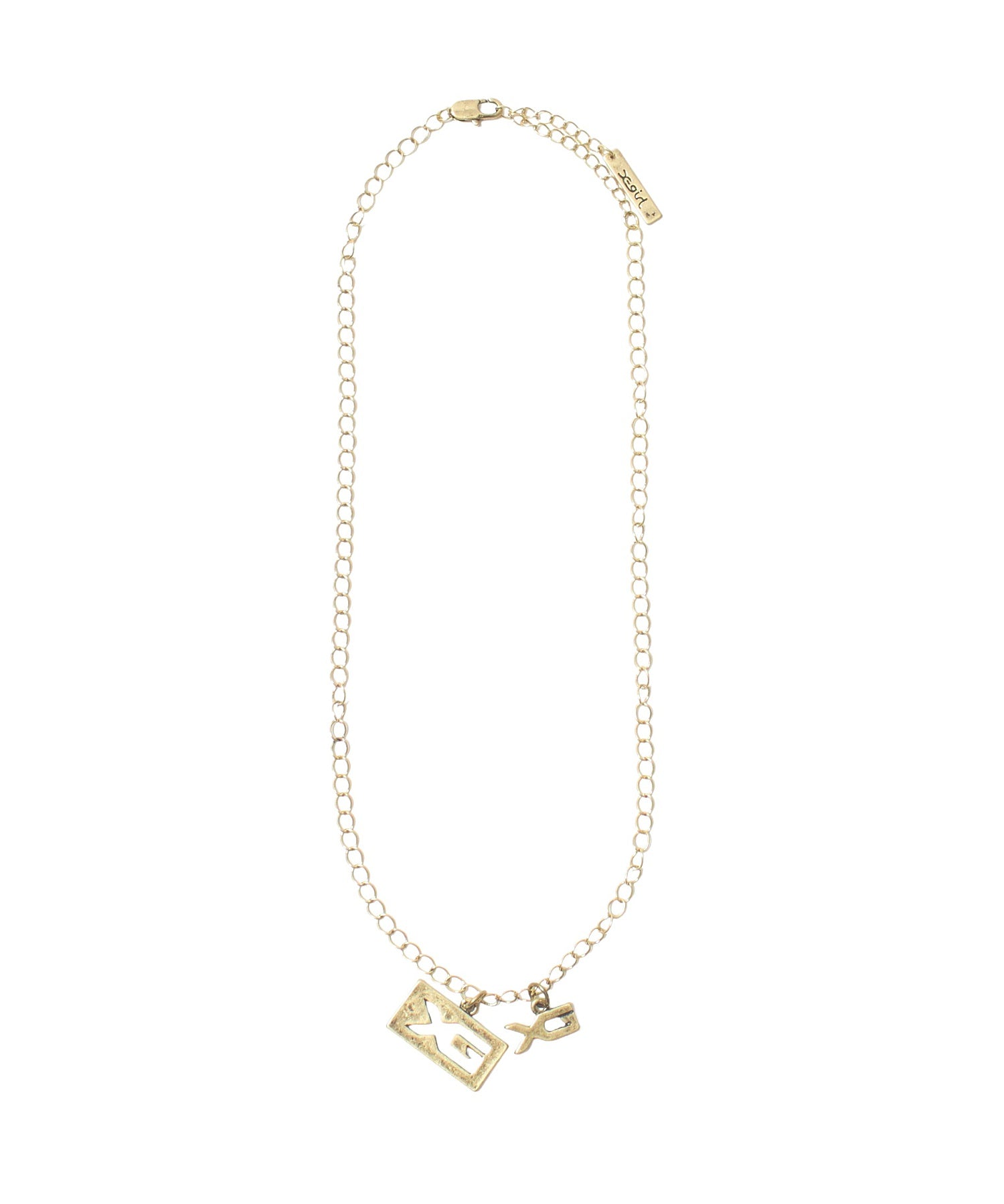 INSET LOGO PLATE NECKLACE