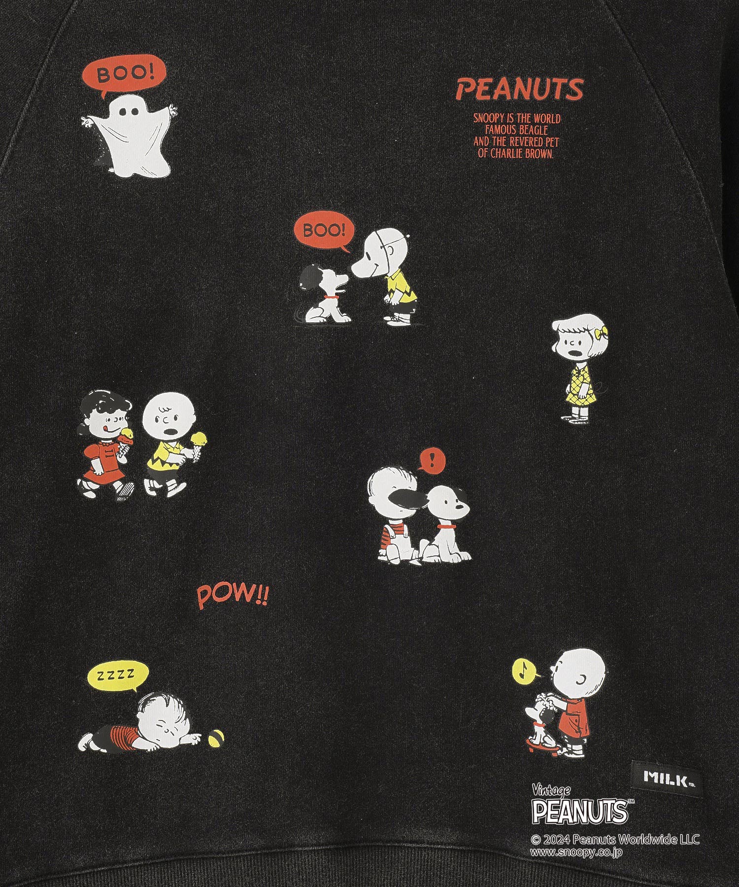 MILKFED.× PEANUTS 75th SWEAT TOP