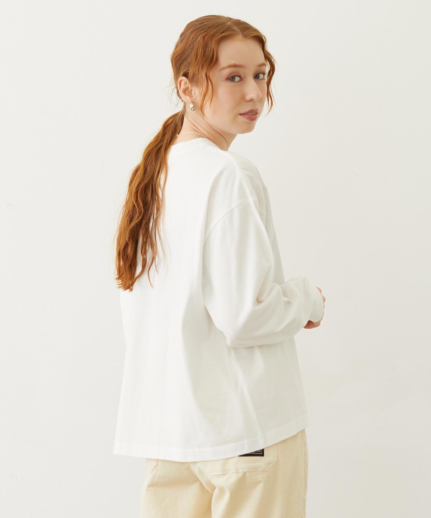 PATTERNED LOGO L/S TEE