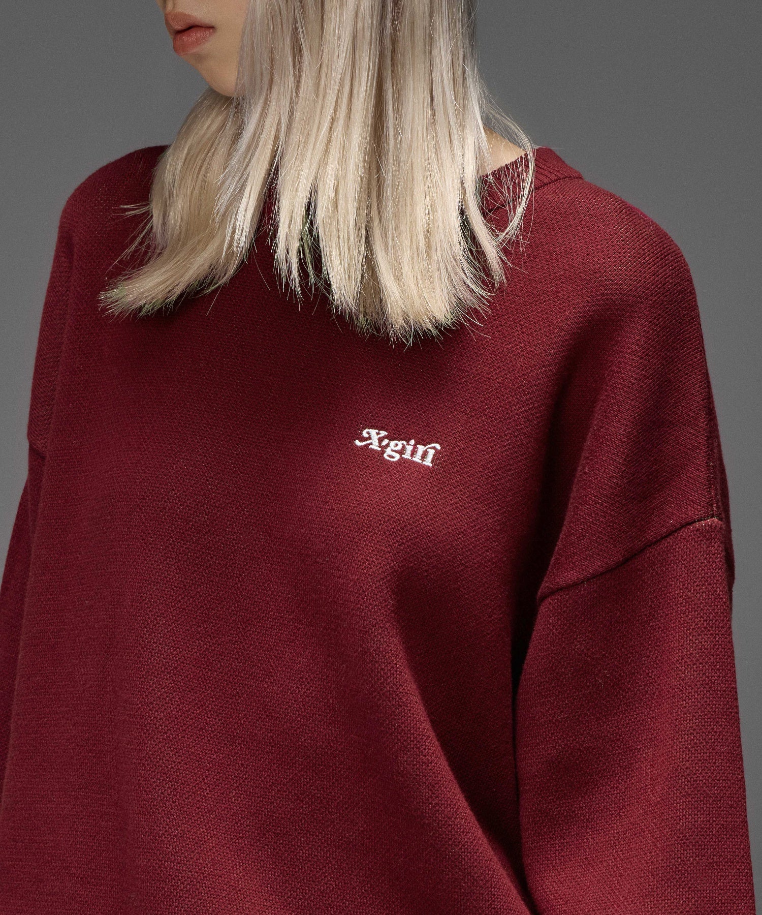 CAMO FACE AND LOGO JACQUARD KNIT TOP