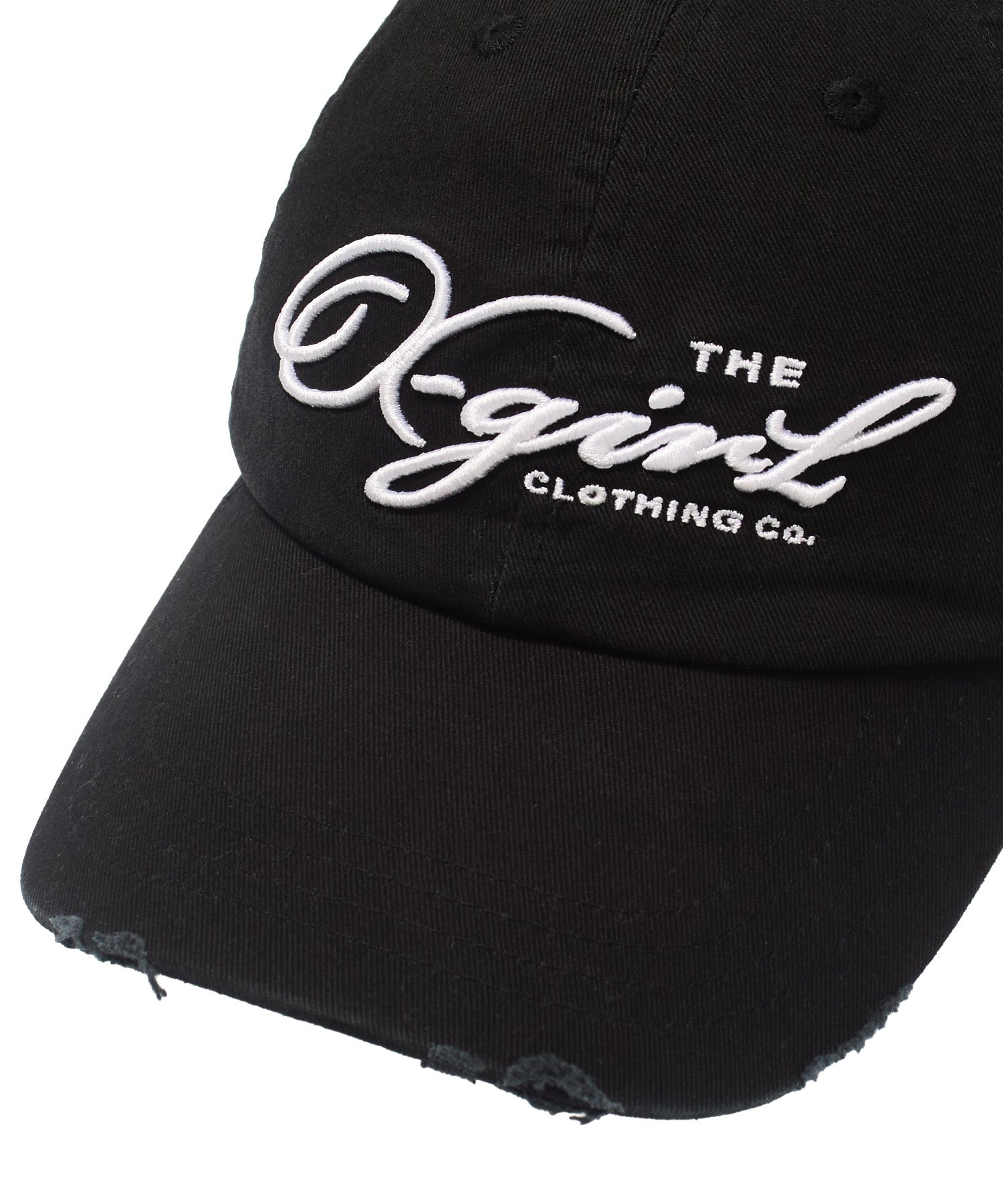 DISTRESSED SCRIPT LOGO 6PANEL CAP