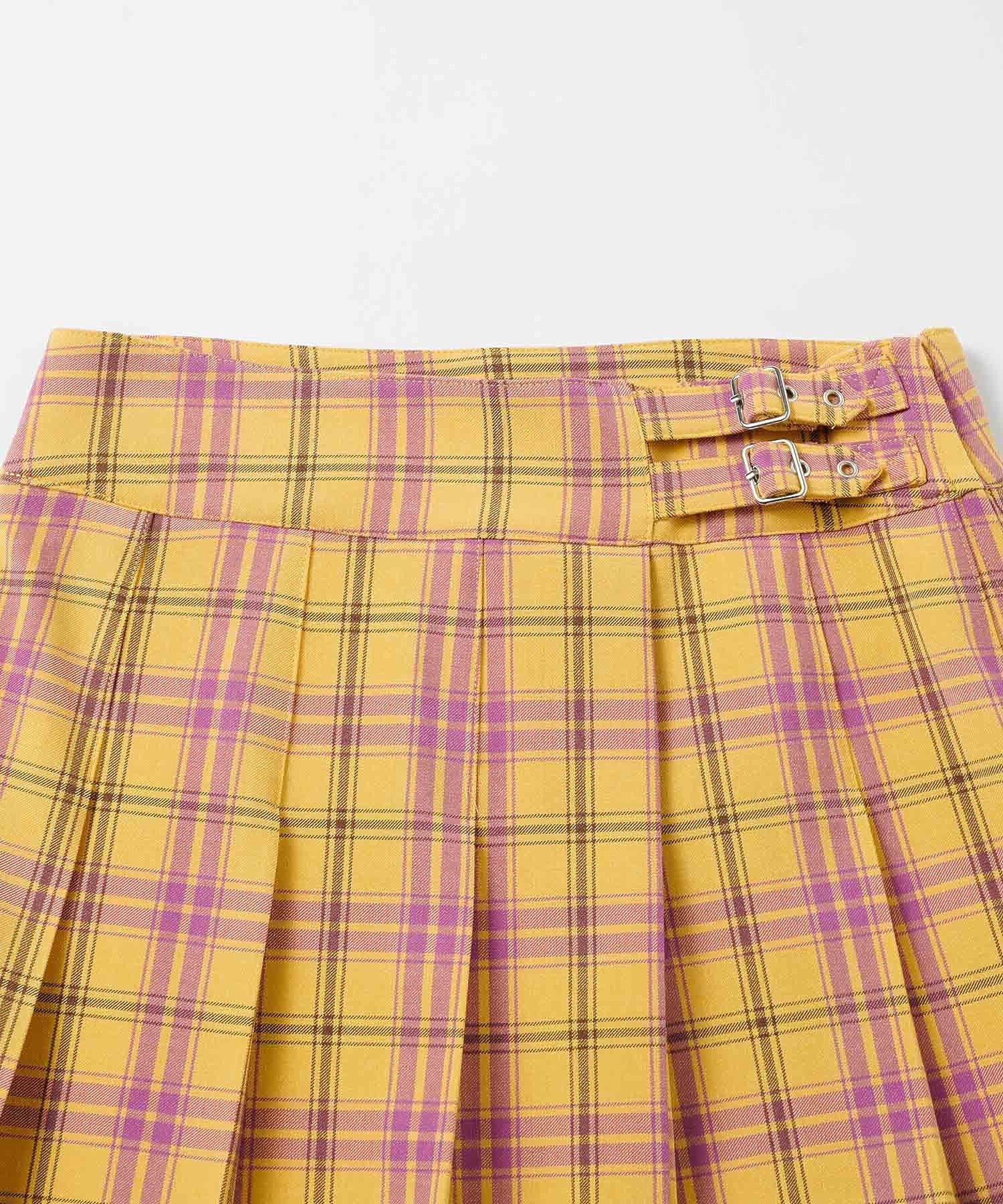 PLAID PLEATED MINI SKIRT X-girl