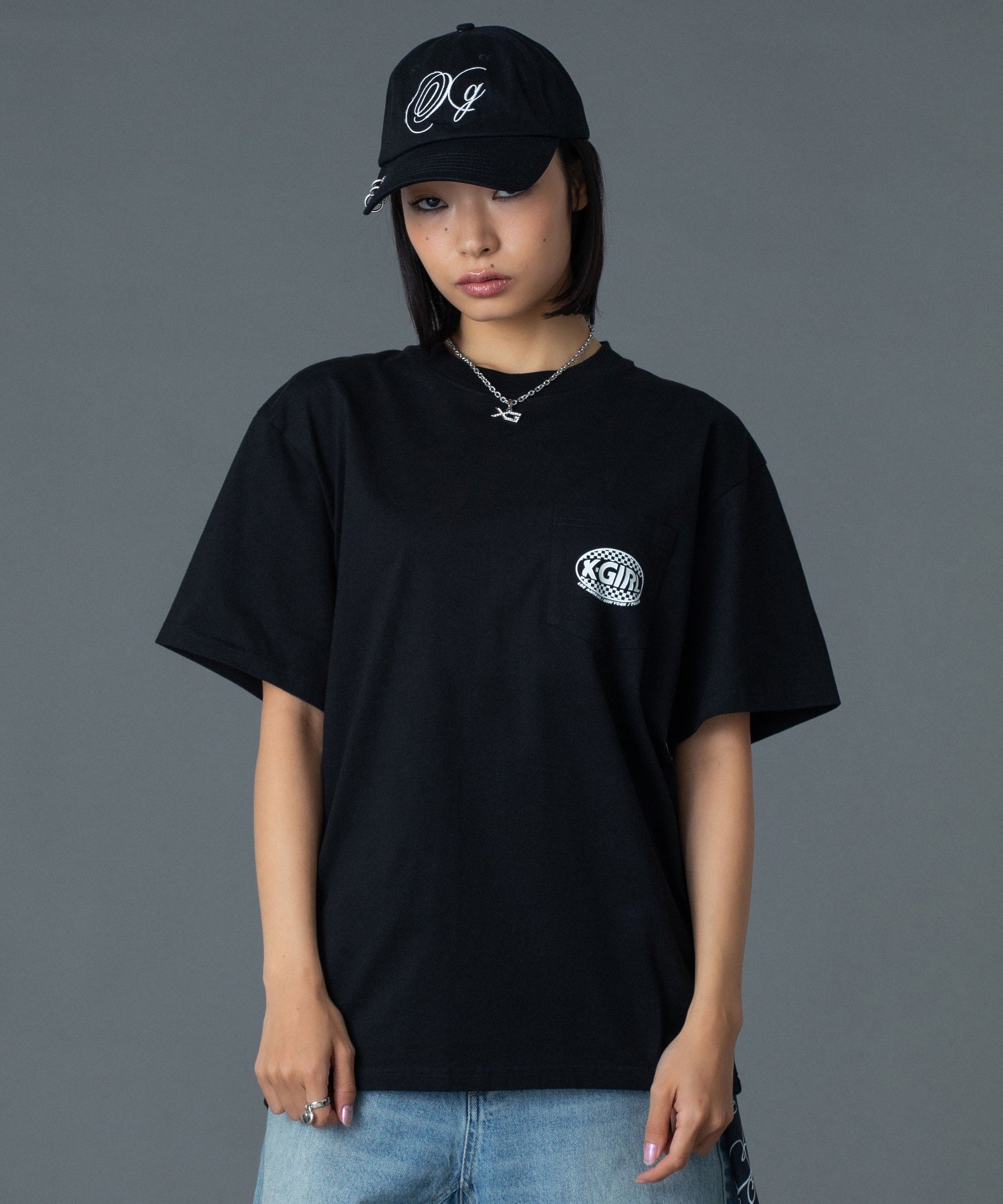 CHECKER OVAL LOGO POCKET S/S TEE