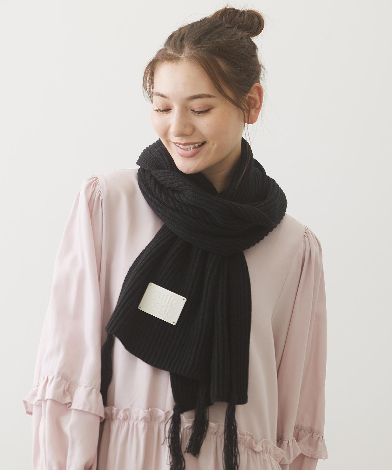 LOGO PATCH RIB SCARF