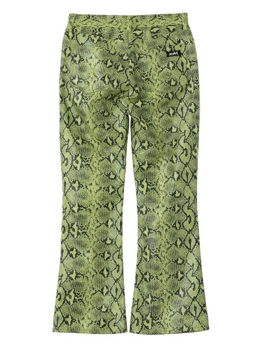 SNAKE PATTERN FLARE PANTS X-girl