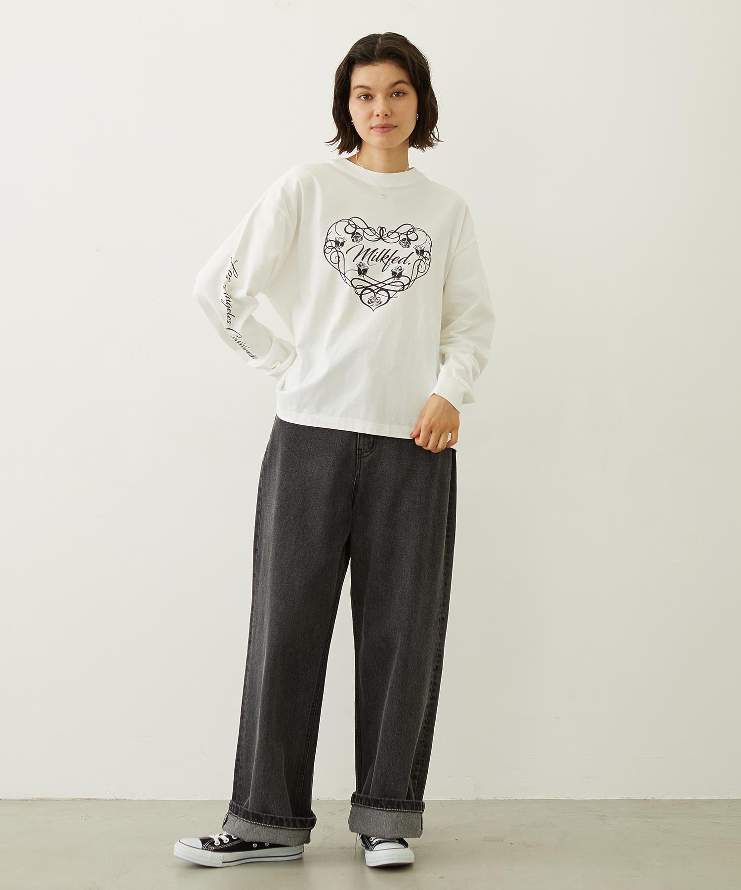 HEART AND ROSE L/S TEE