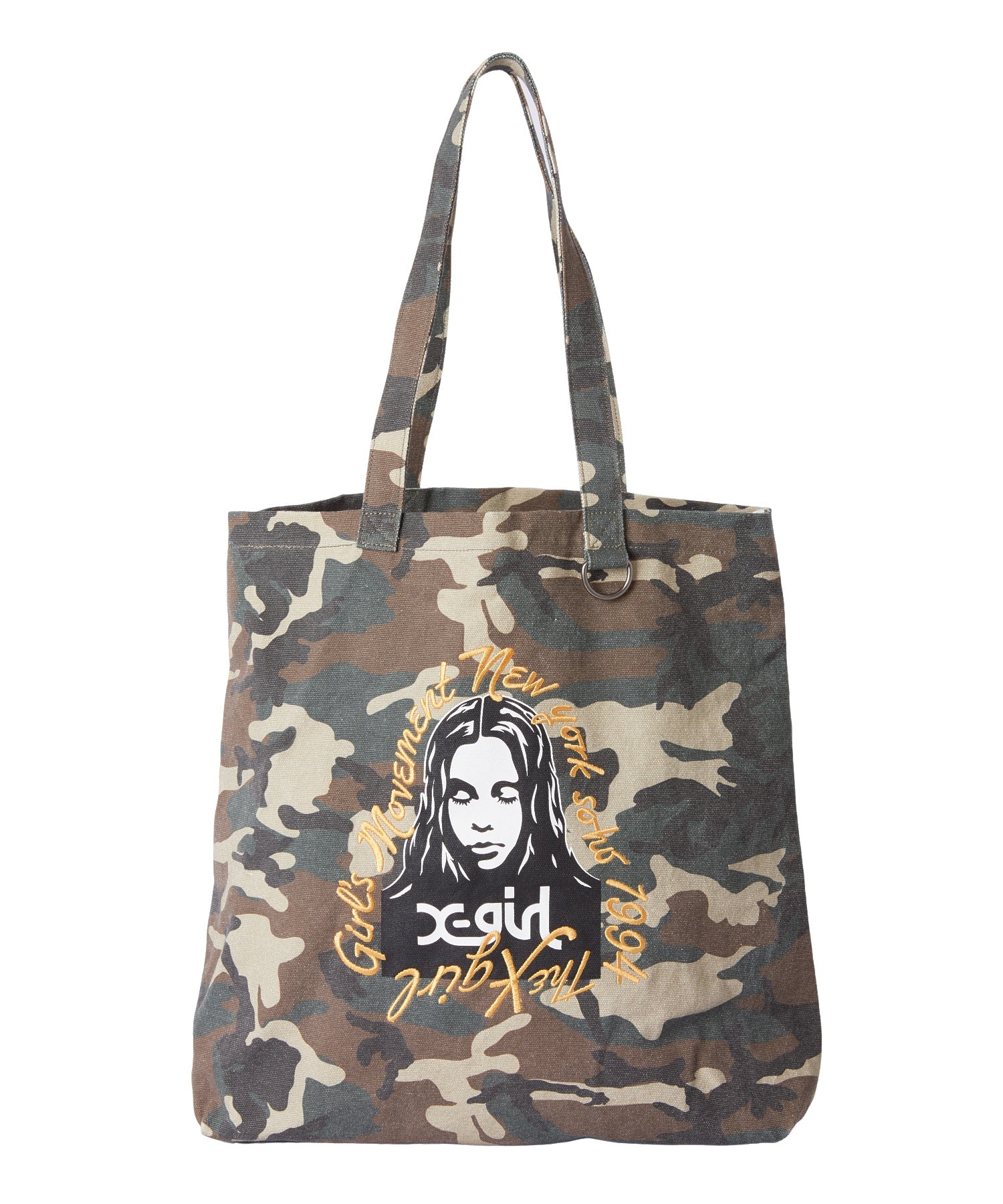 HAND DRAWN LOGO AND FACE TOTE BAG