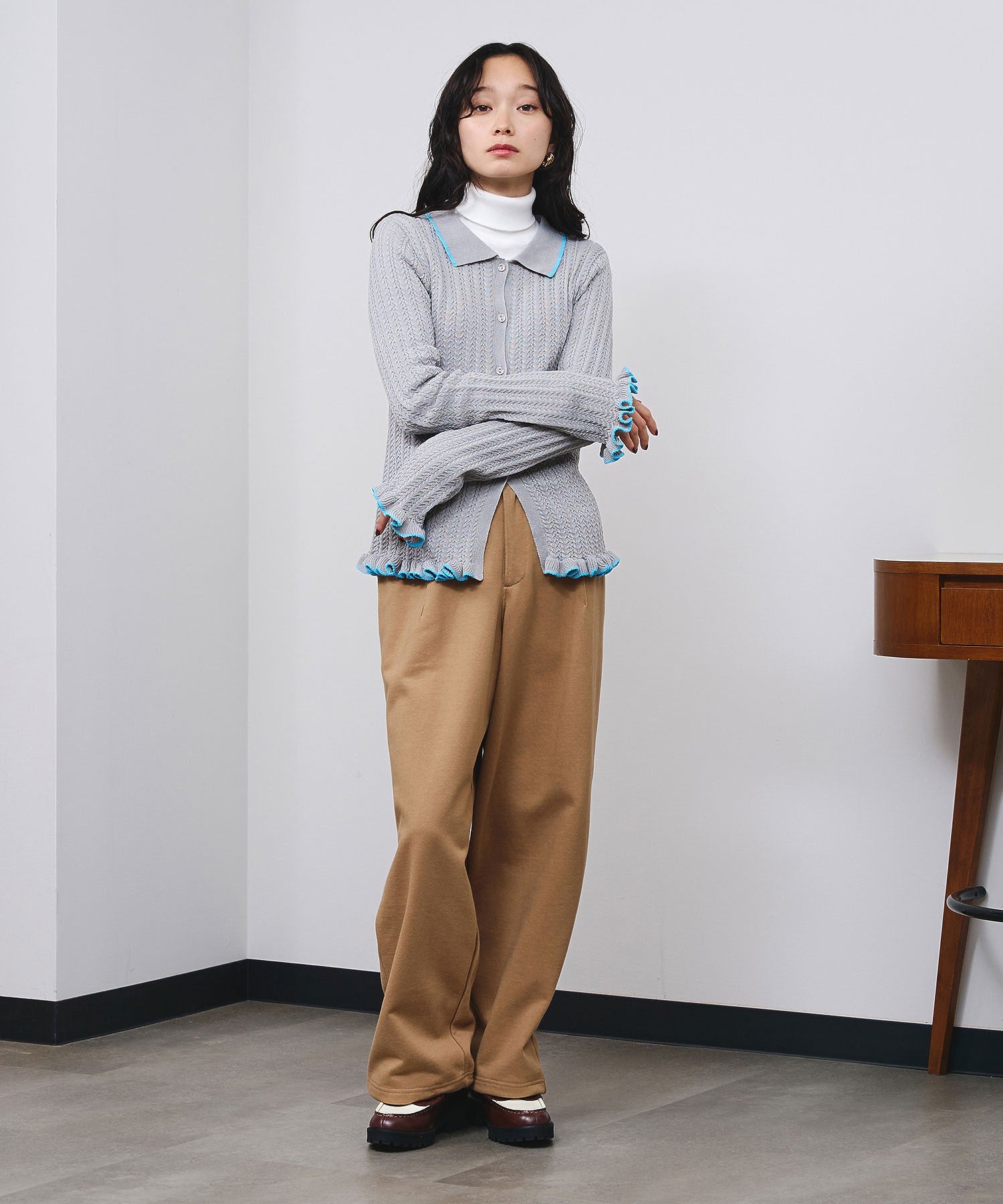RUFFLED KNIT CARDIGAN – calif（カリフ）公式サイト