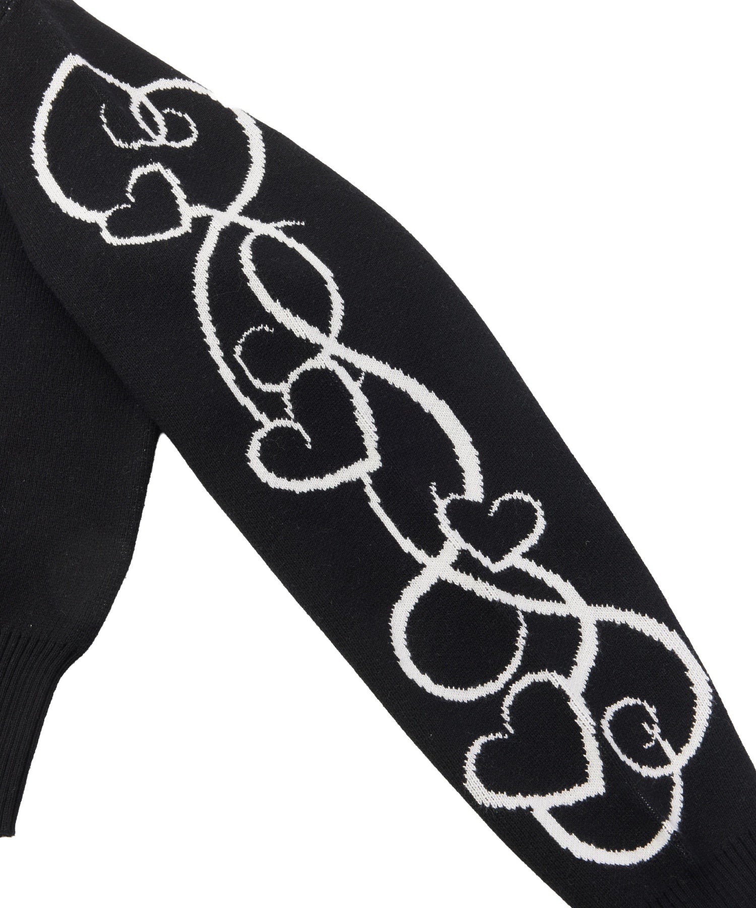 NUMBER JACQUARD COMPACT KNIT TOP